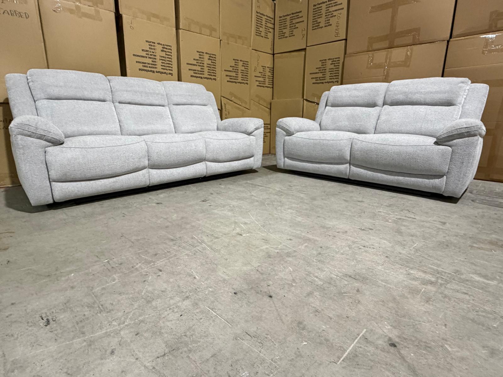 Pilot 3+2 Electric Recliners in Fifty Shades