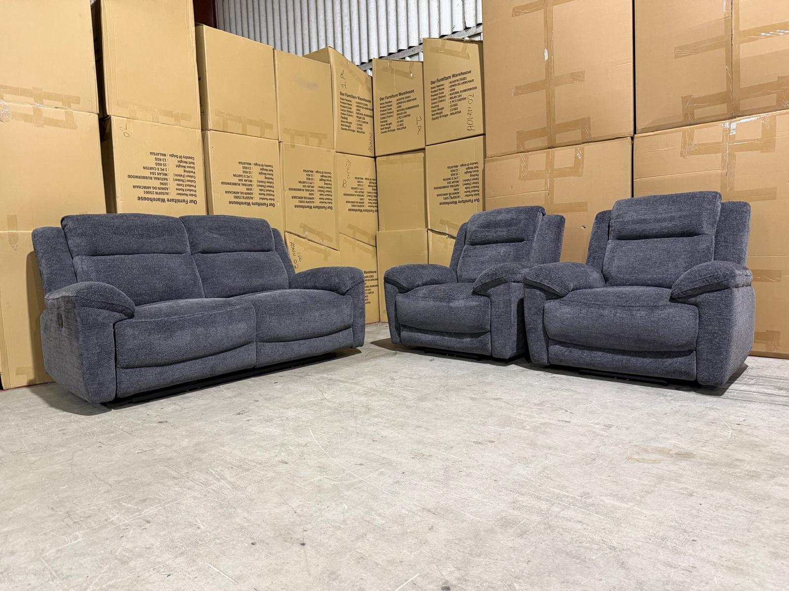 Pilot 2+1+1 Electric Recliners in Licorice