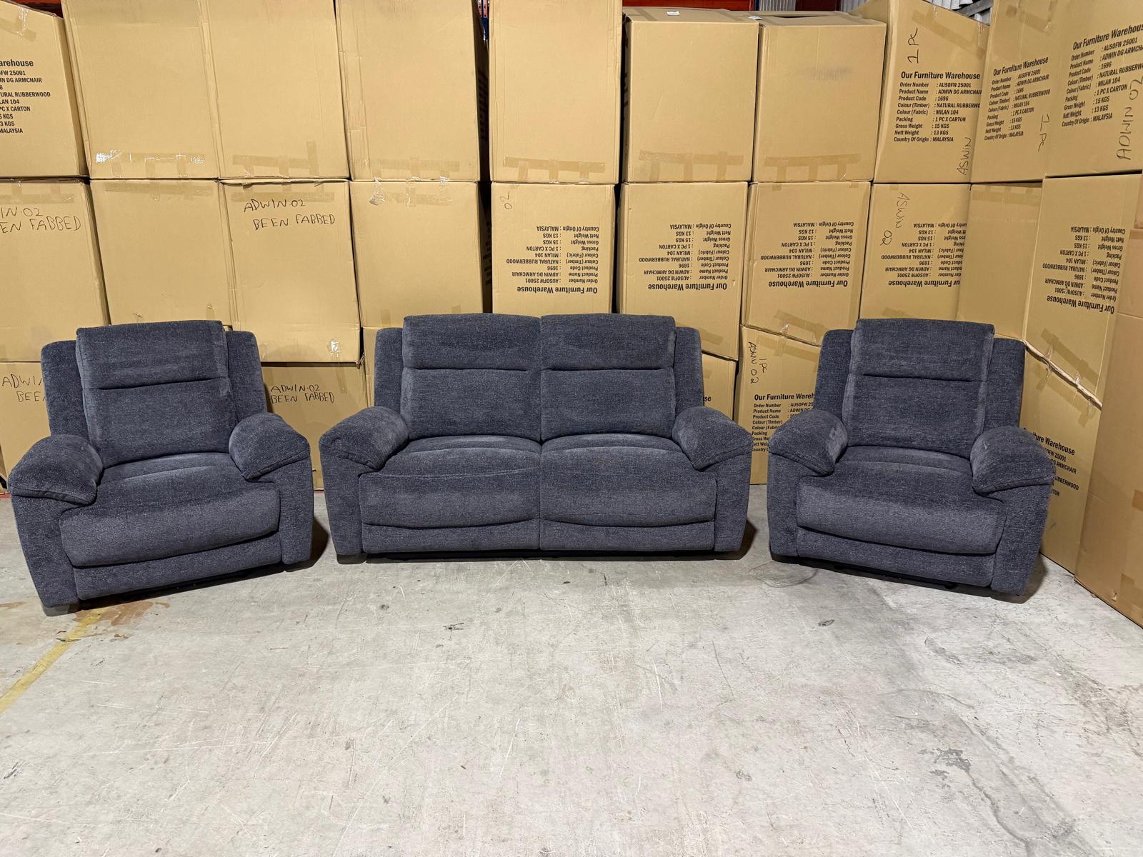 Pilot 2+1+1 Electric Recliners in Licorice