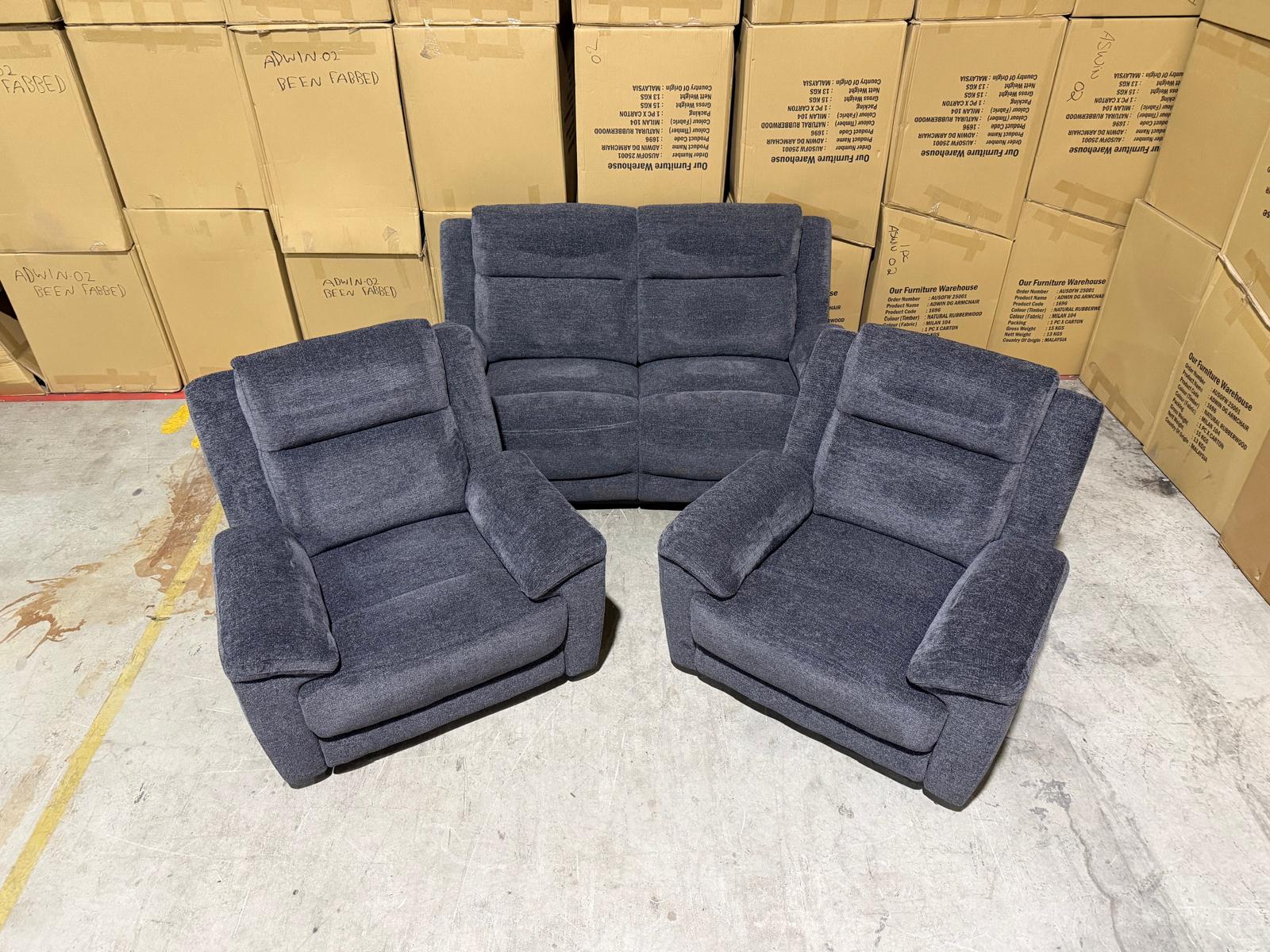 Pilot 2+1+1 Electric Recliners in Licorice