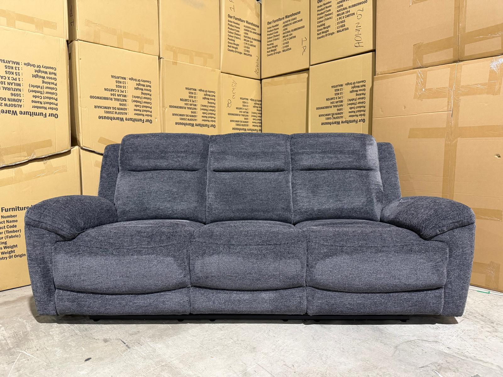 Pilot 3+1+1 Electric Recliners in Licroice
