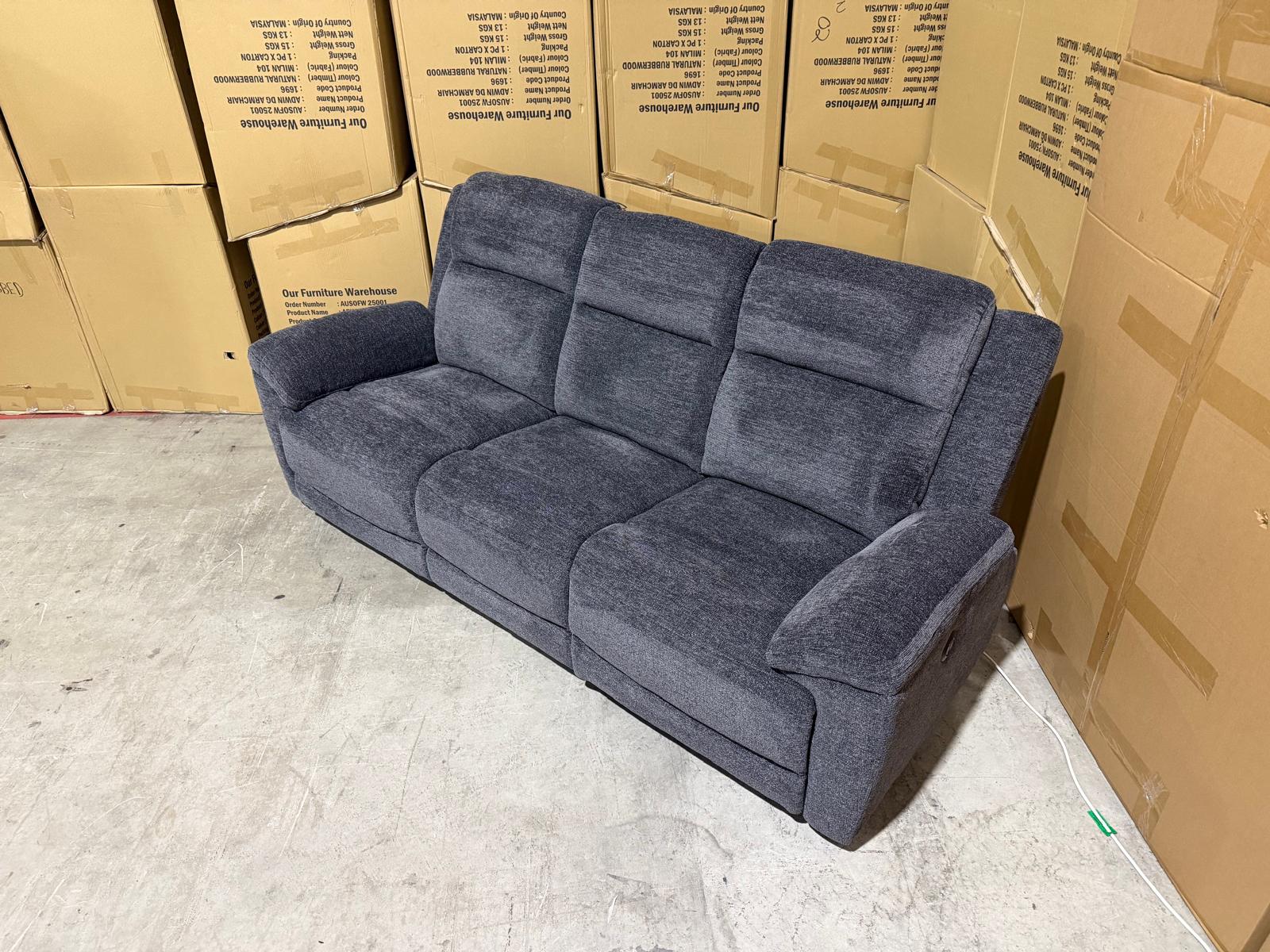 Pilot 3+1+1 Electric Recliners in Licroice