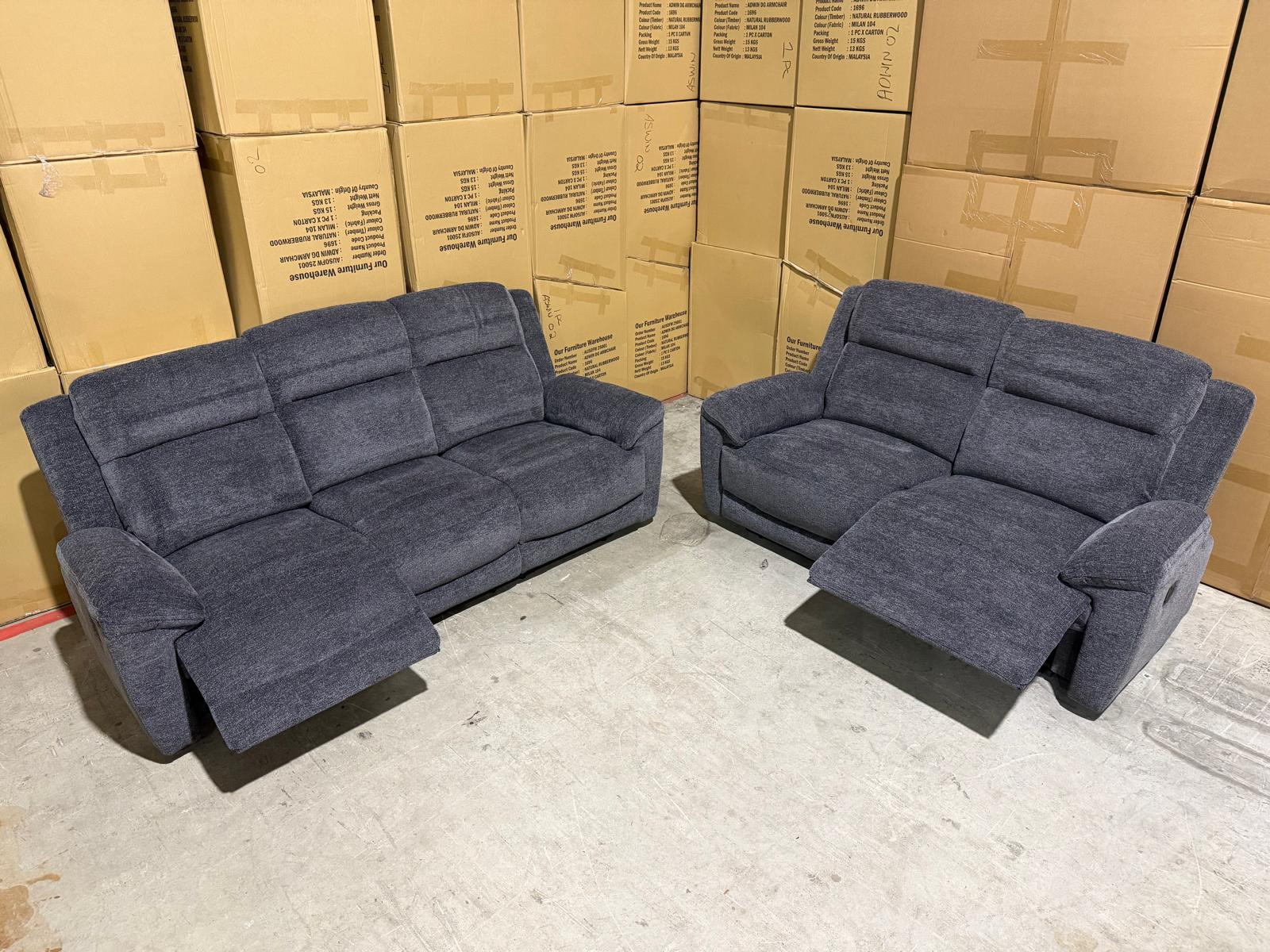 Pilot 3+2 Manual Recliners in Licorice
