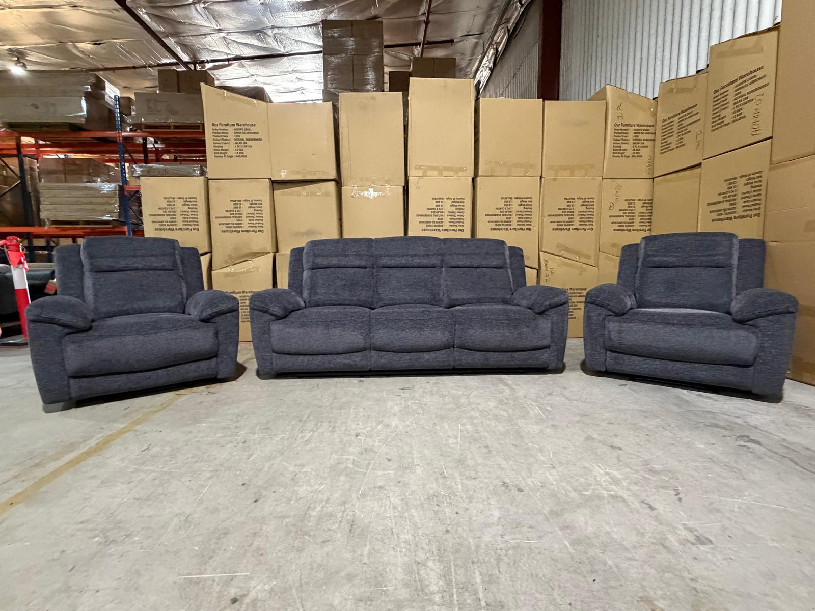 Pilot 3+1+1 Manual Recliners in Licorice