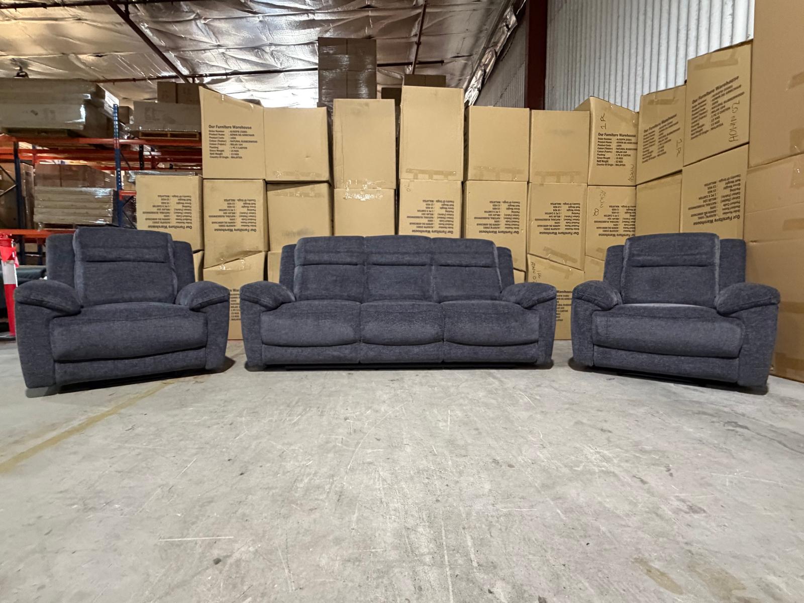 Pilot 3+1+1 Manual Recliners in Licorice