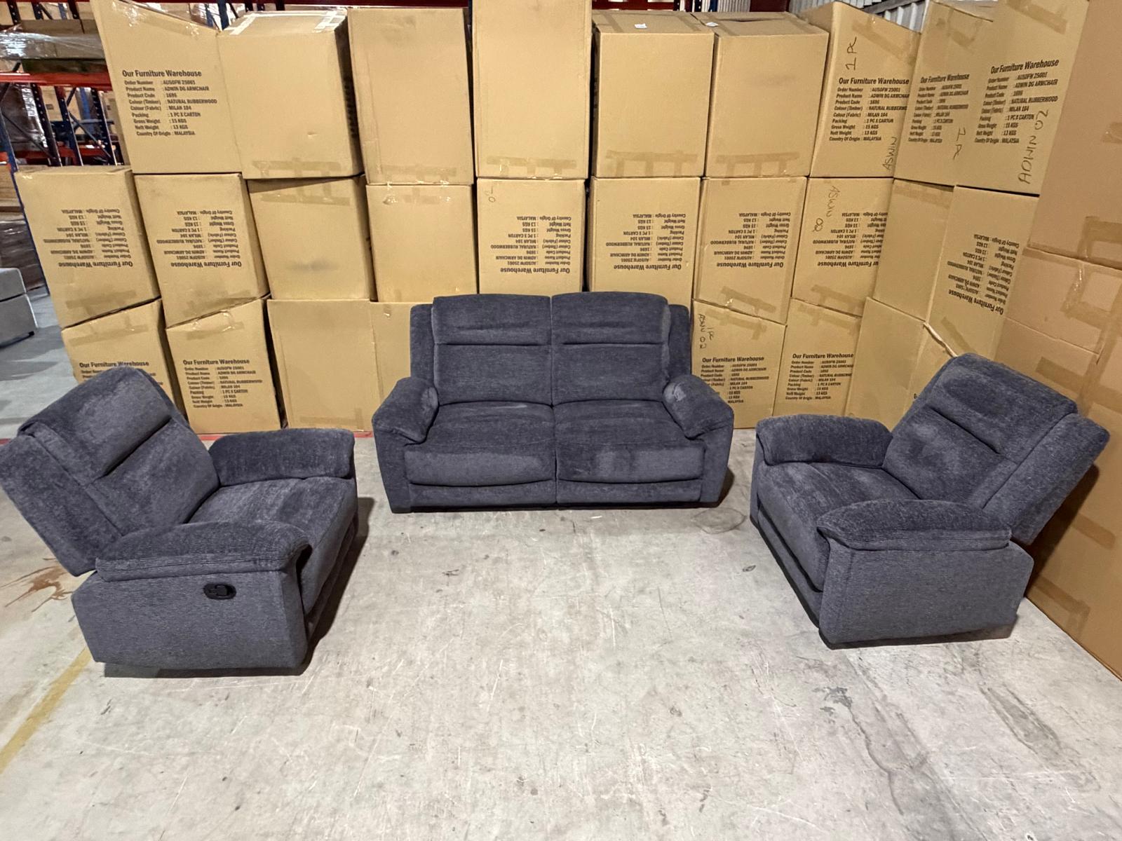 Pilot 2+1+1 Manual Recliners In Licorice