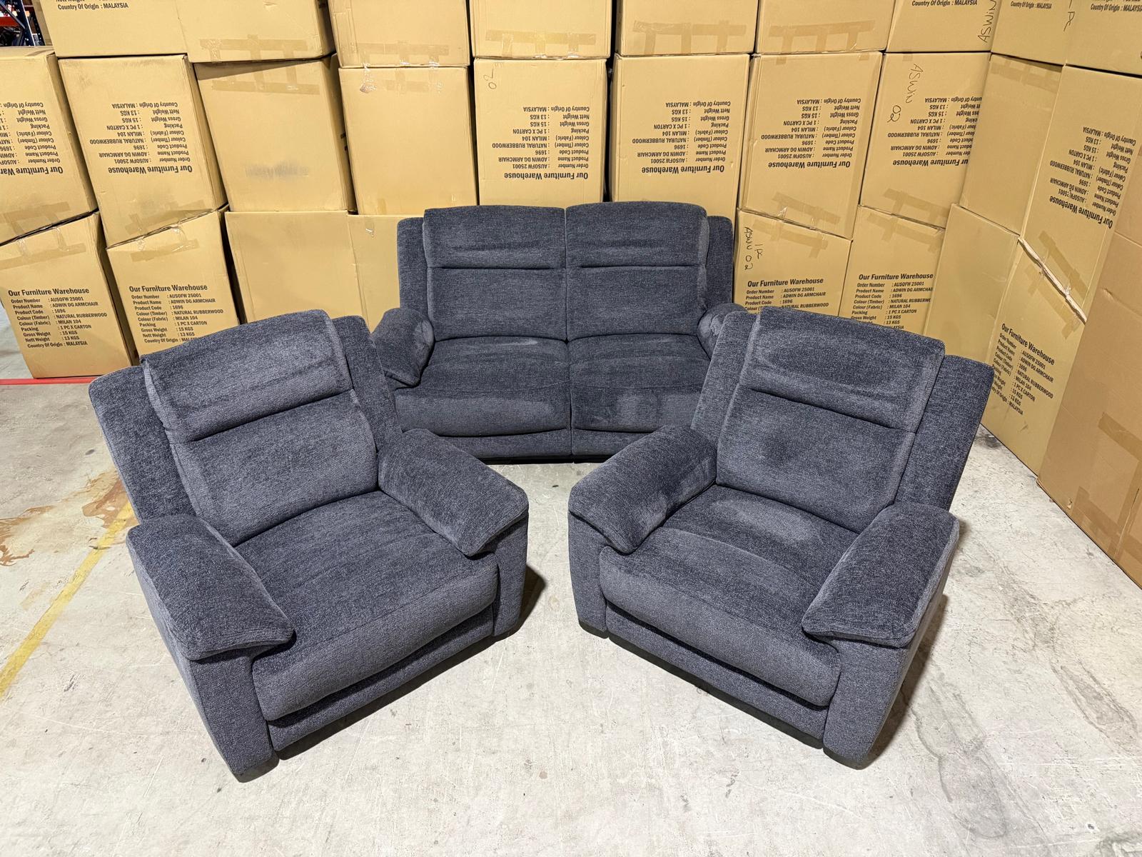 Pilot 2+1+1 Manual Recliners In Licorice