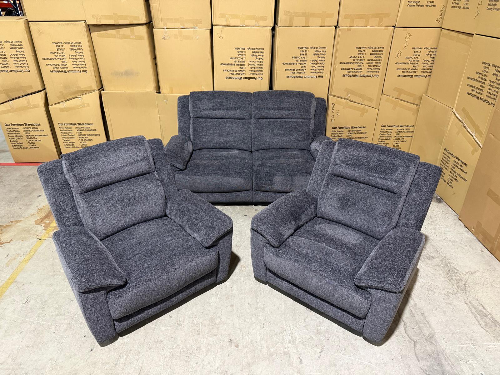 Pilot 2+1+1 Manual Recliners In Licorice