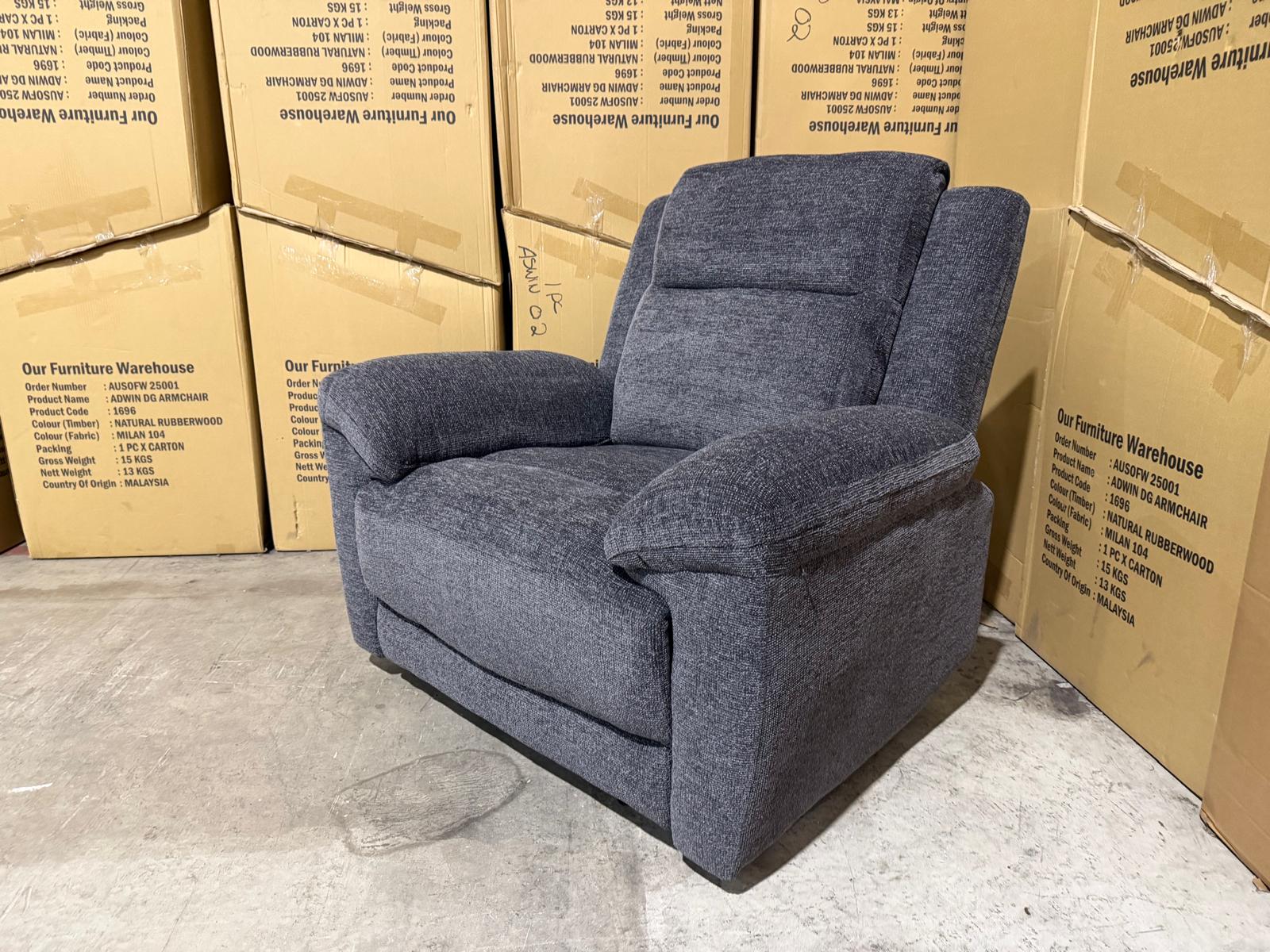 Pilot 3+1+1 Manual Recliners in Licorice