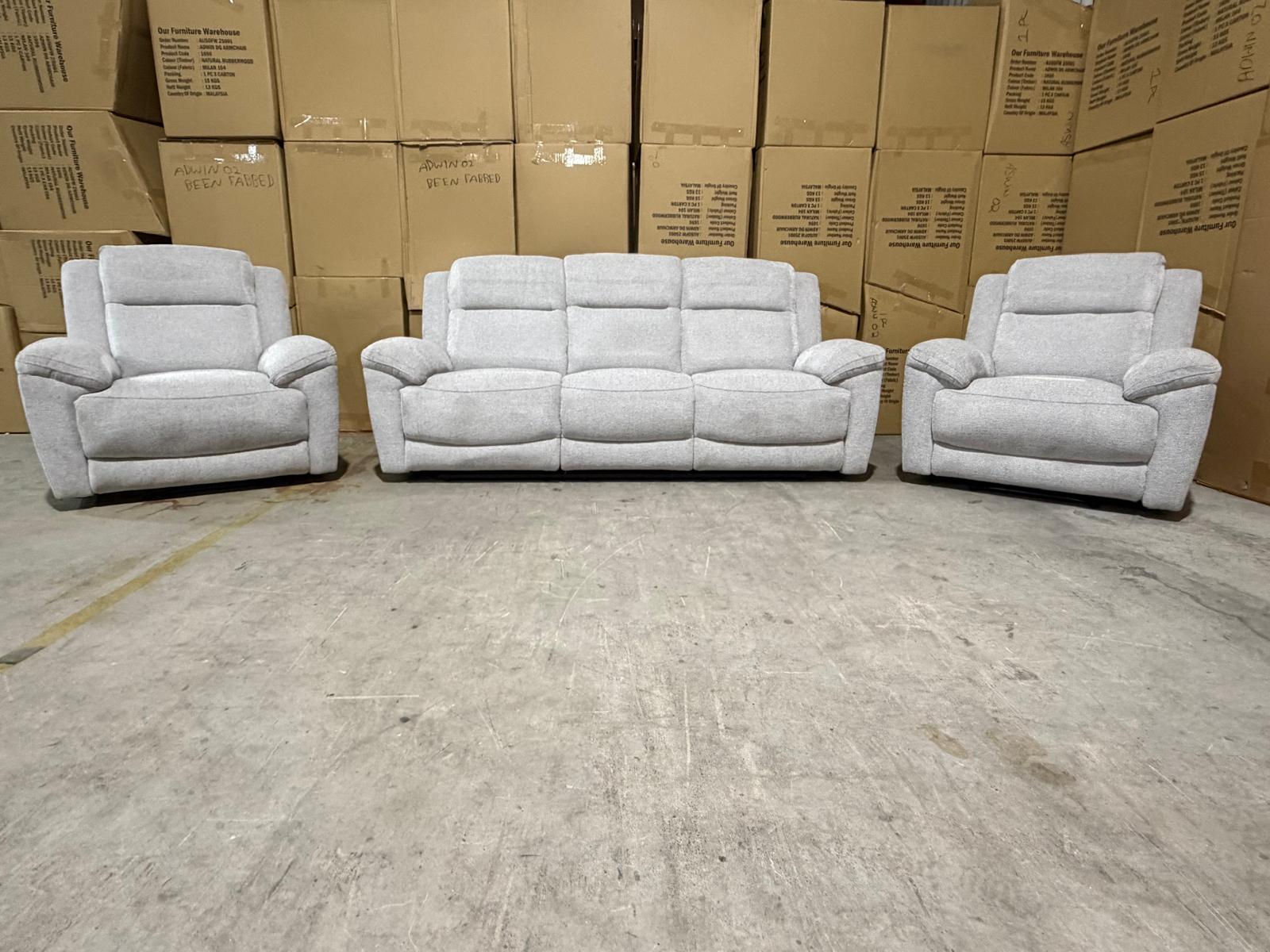 Pilot 3+1+1 Manual Recliners in Fifty Shade