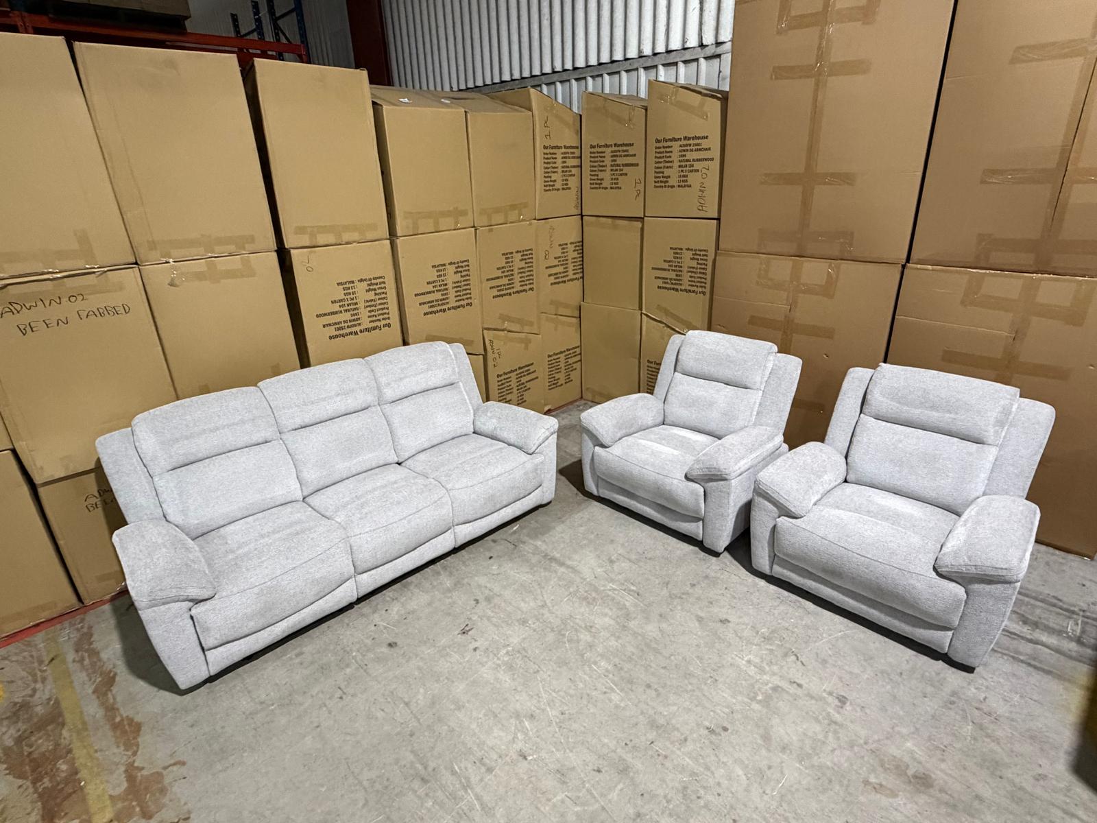 Pilot 3+1+1 Manual Recliners in Fifty Shade