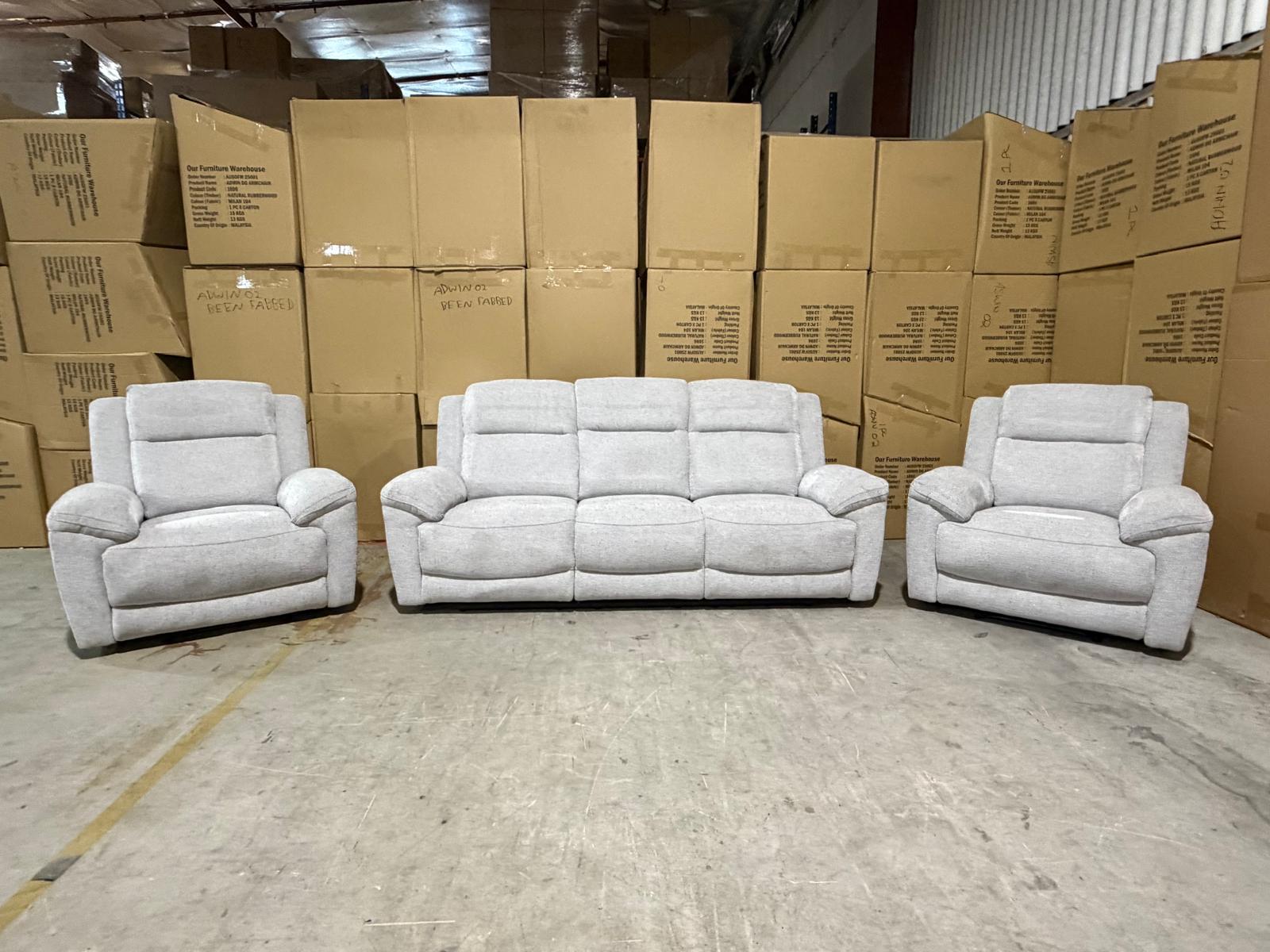 Pilot 3+1+1 Manual Recliners in Fifty Shade