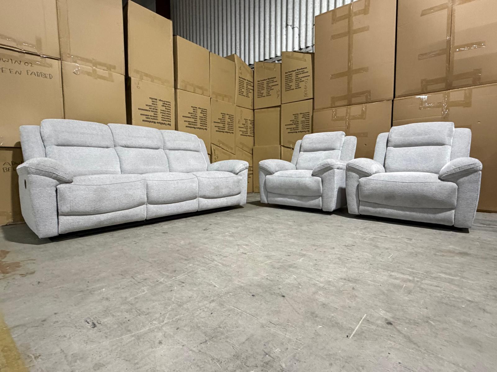 Pilot 3+1+1 Manual Recliners in Fifty Shade