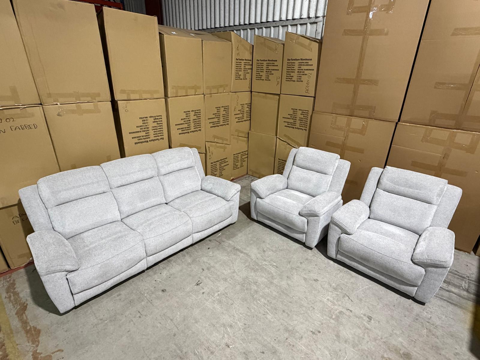 Pilot 3+1+1 Manual Recliners in Fifty Shade