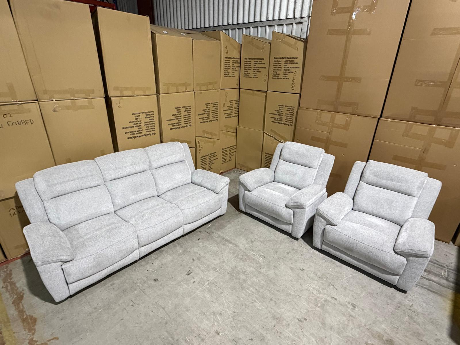 Pilot 3+1+1 Manual Recliners in Fifty Shade