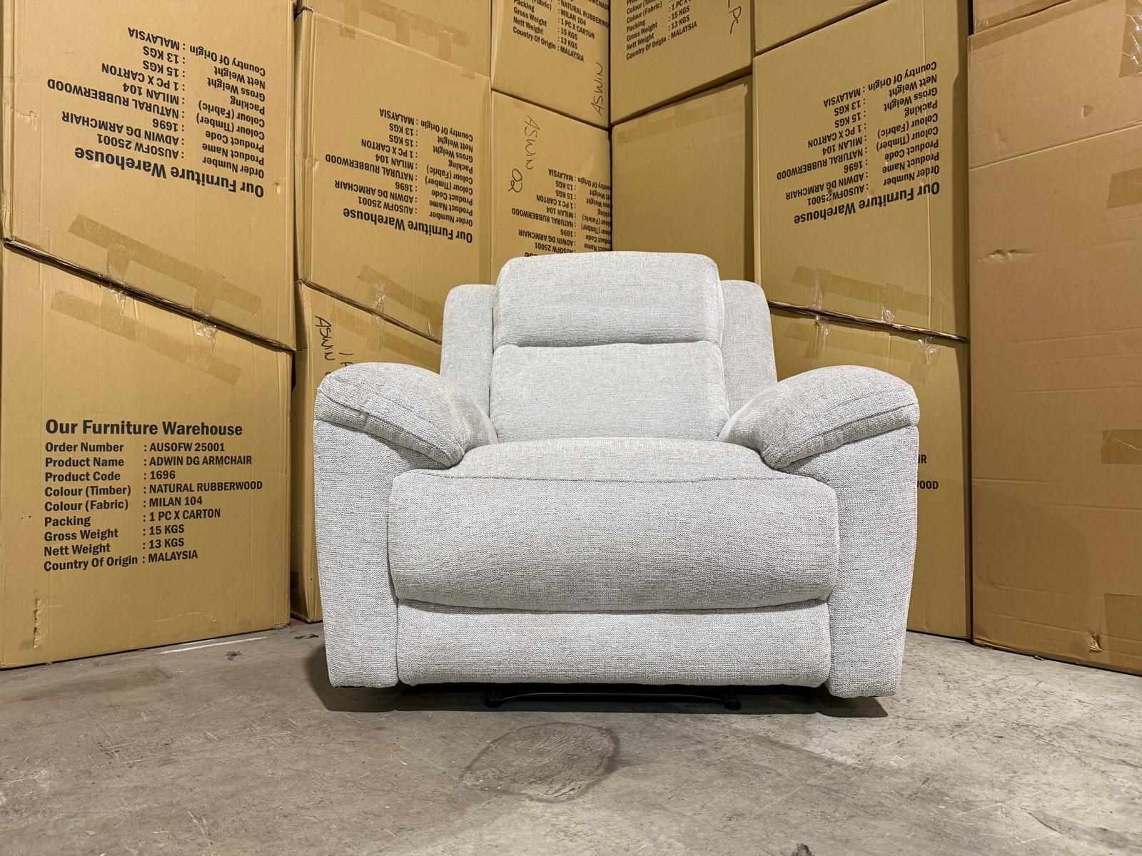 Pilot 2+1+1 Manual Recliners in Fifty Shades