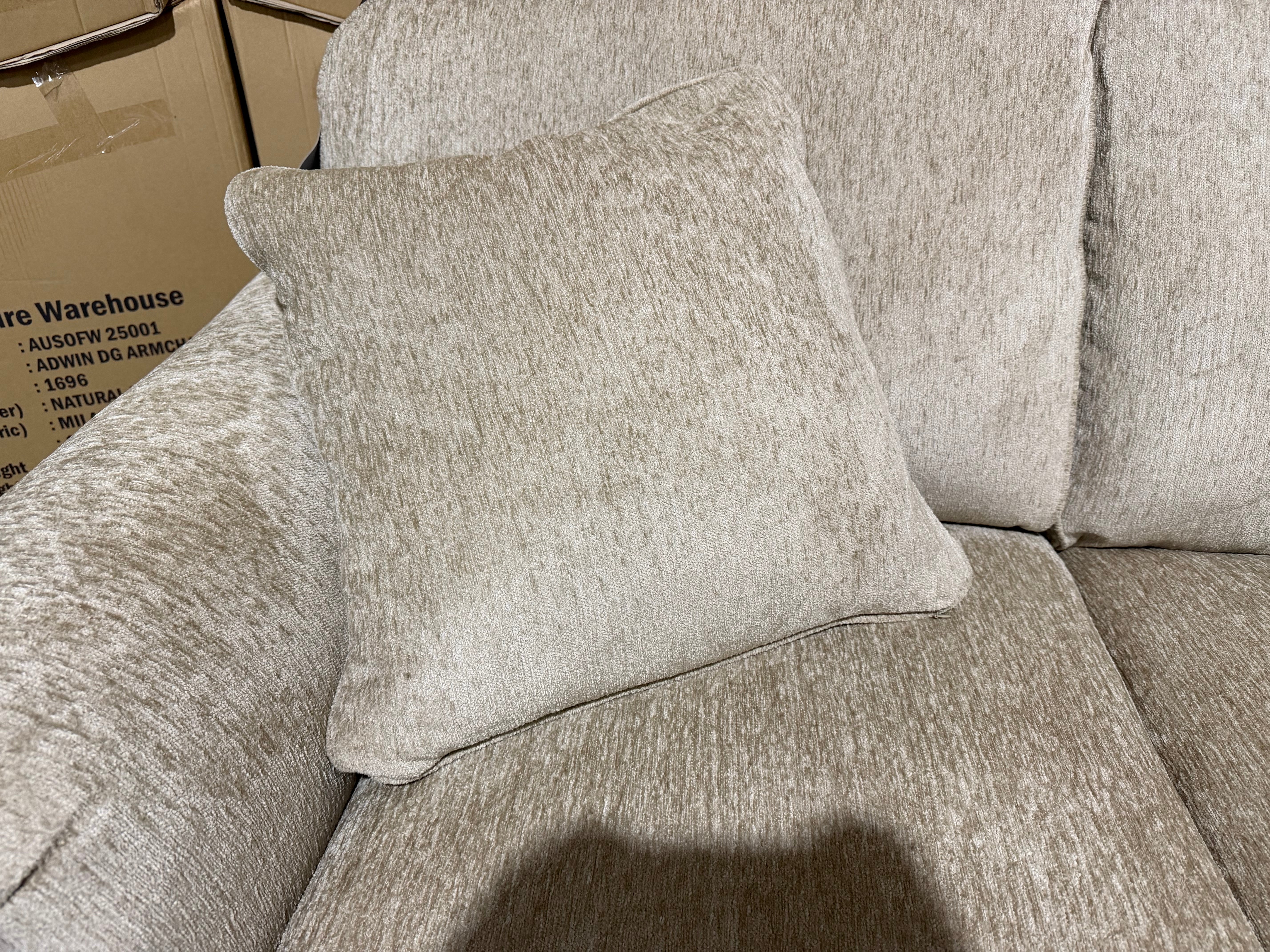 Stirling 2 Seater Sofa Including Scatter Cushions in Taupe