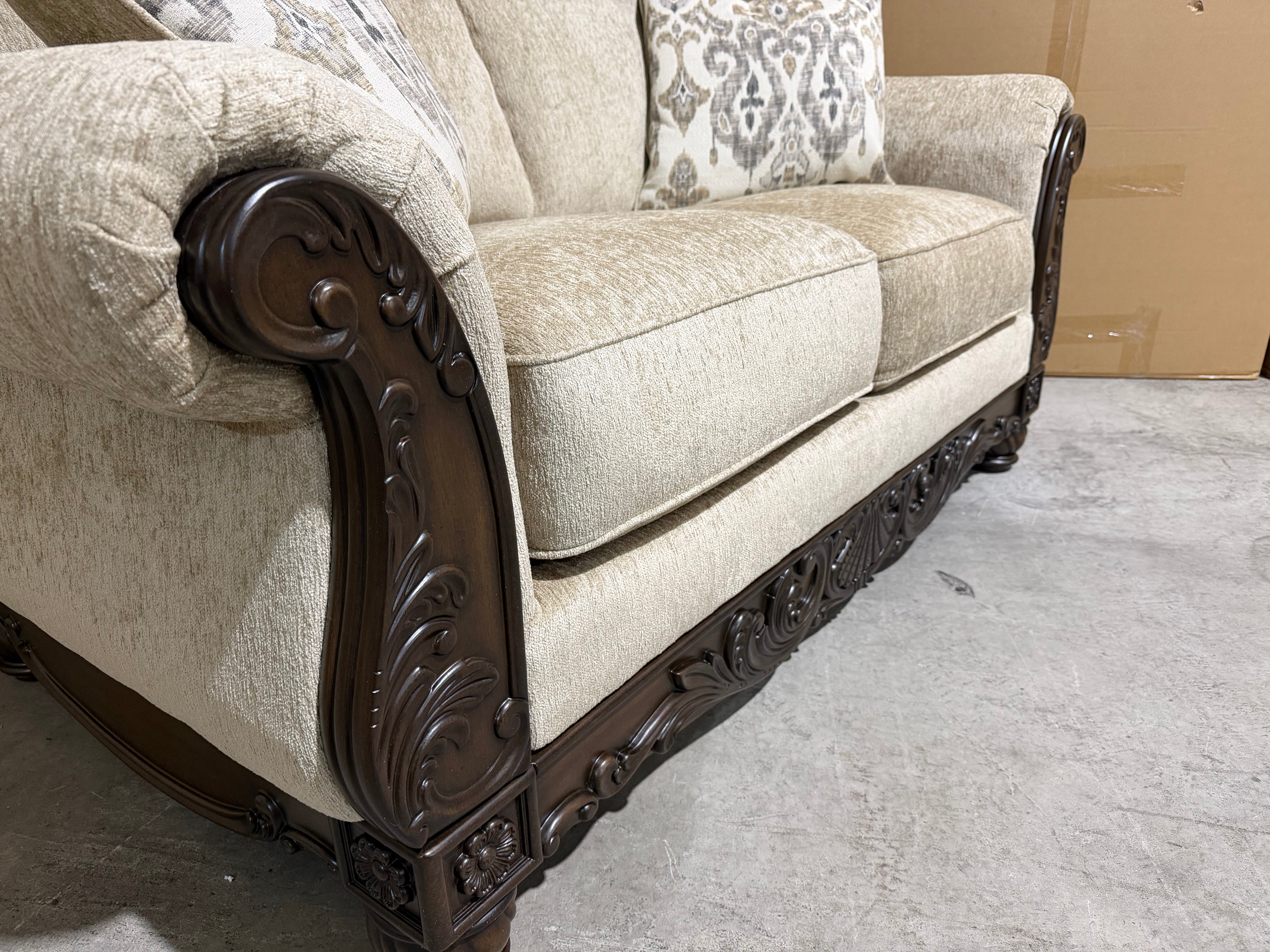 Stirling 2 Seater Sofa Including Scatter Cushions in Taupe