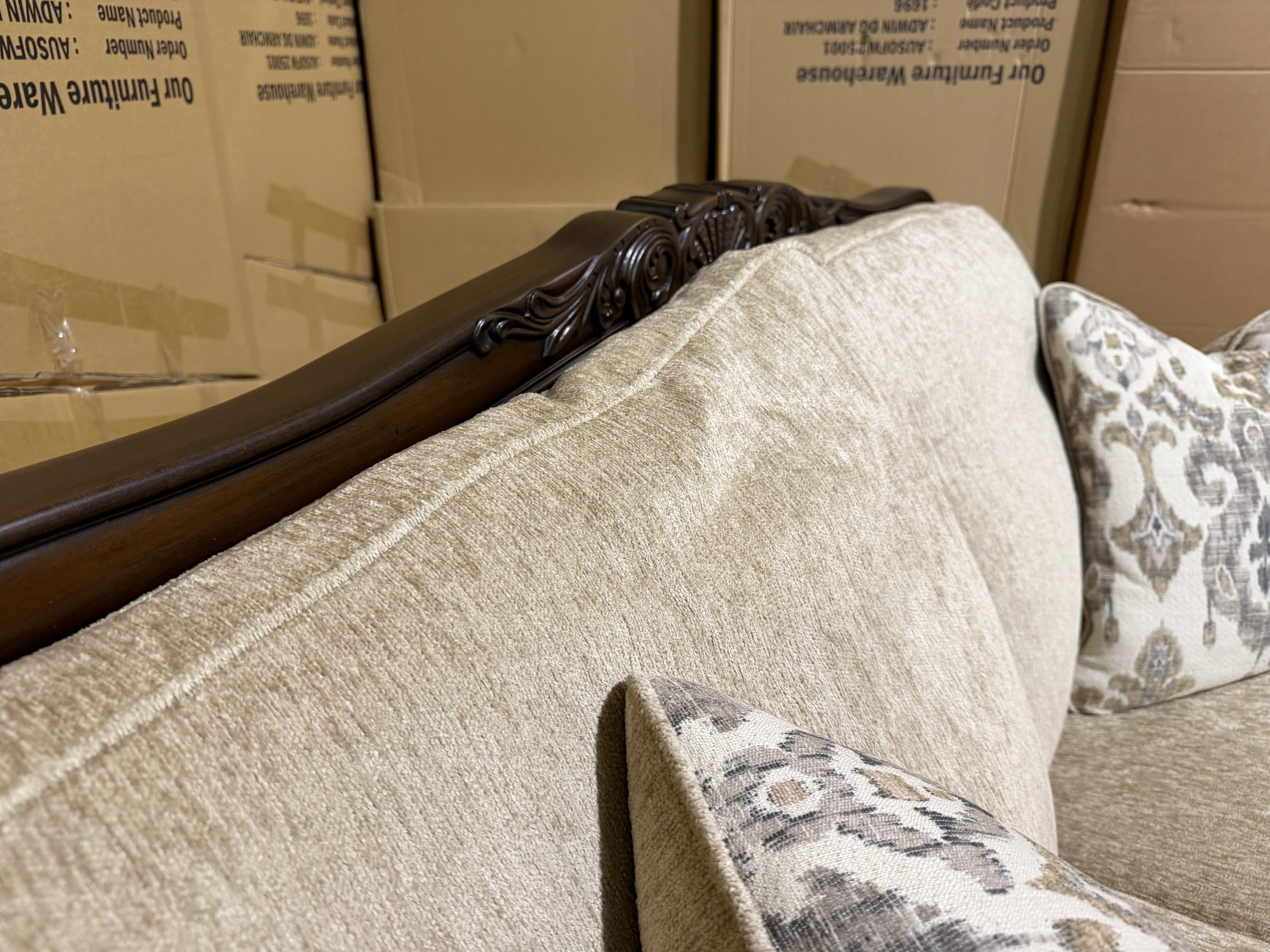 Stirling 2 Seater Sofa Including Scatter Cushions in Taupe