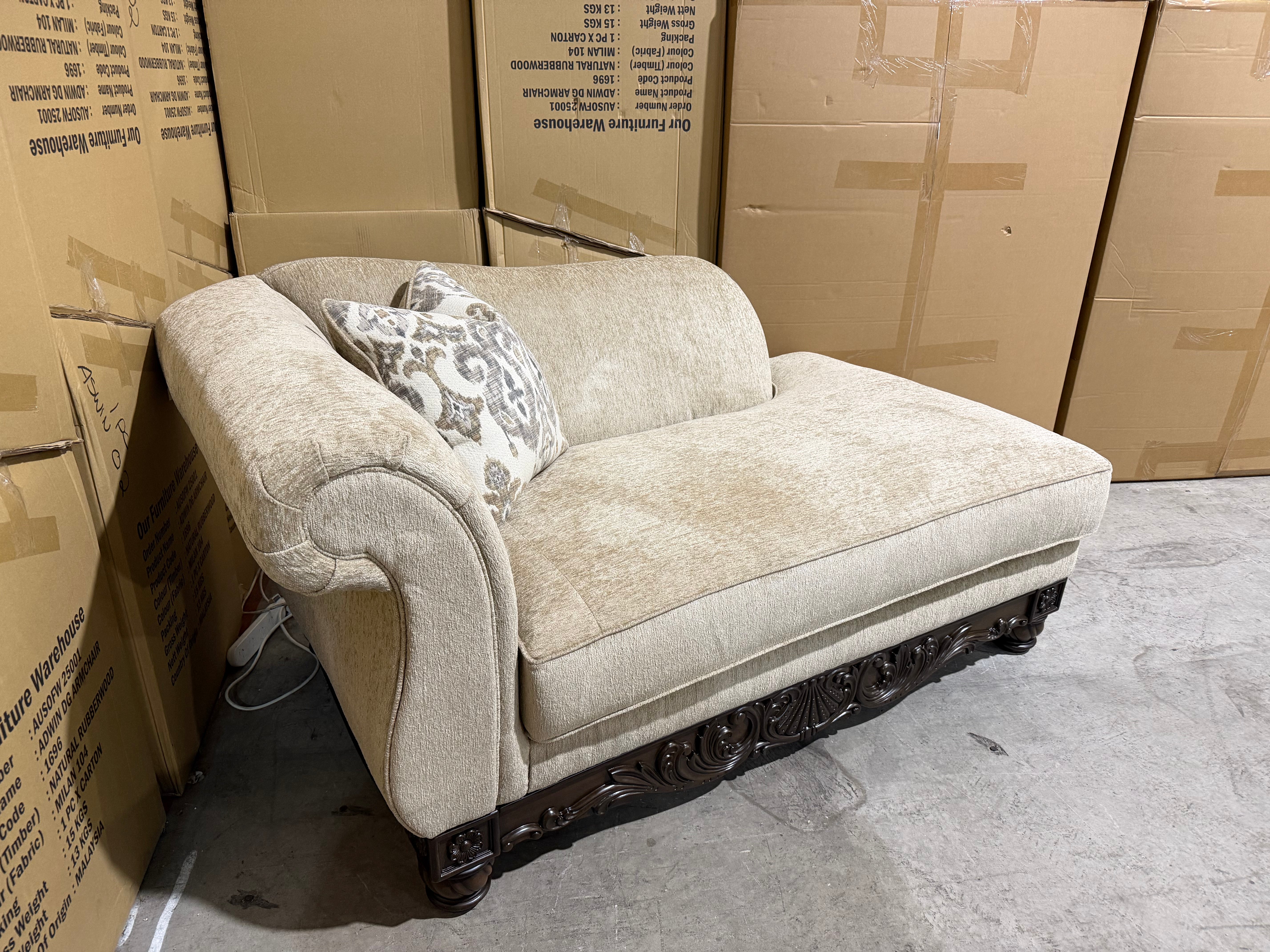 Stirling chaise Corner In Taupe