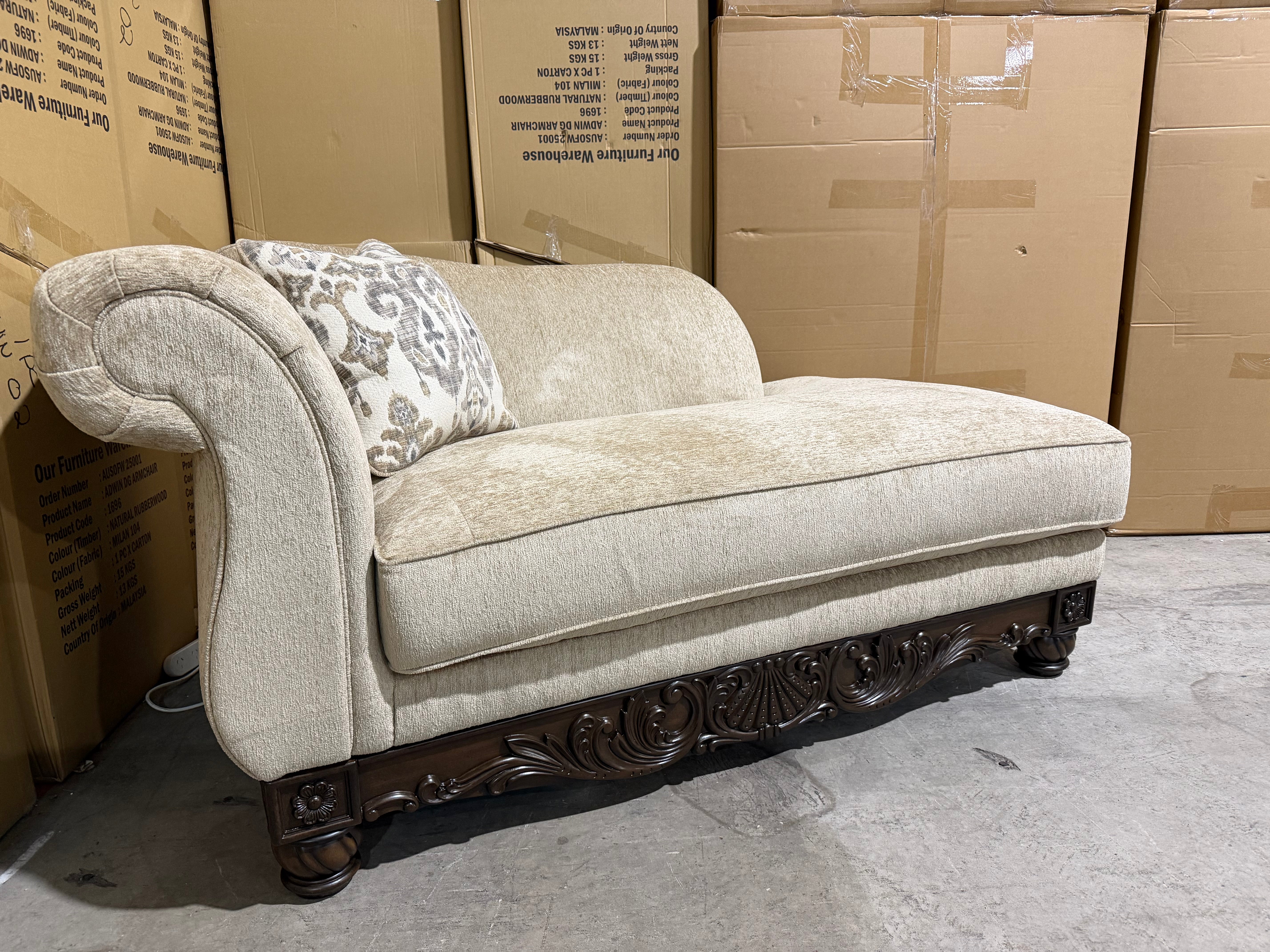Stirling chaise Corner In Taupe