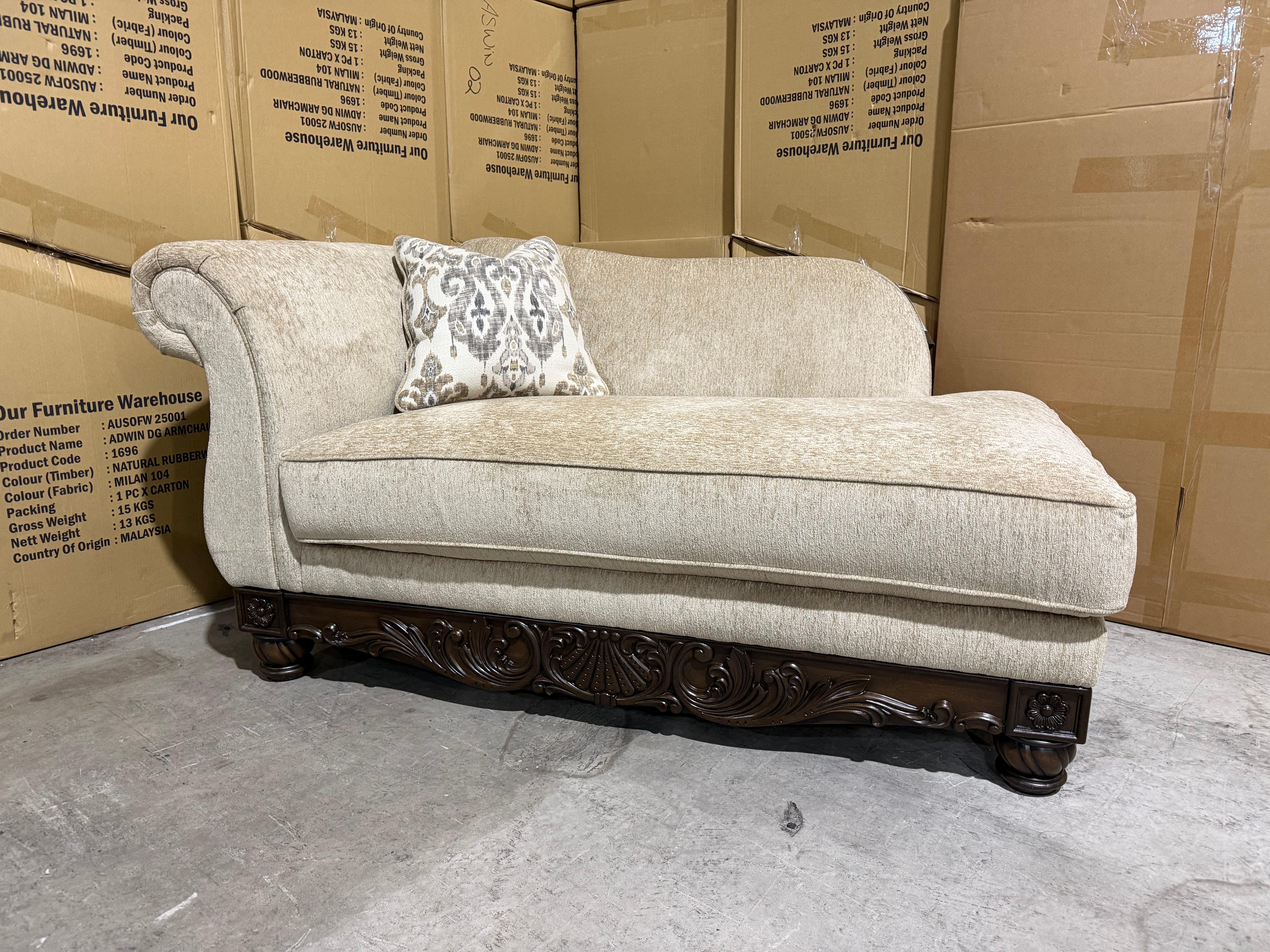 Stirling chaise Corner In Taupe