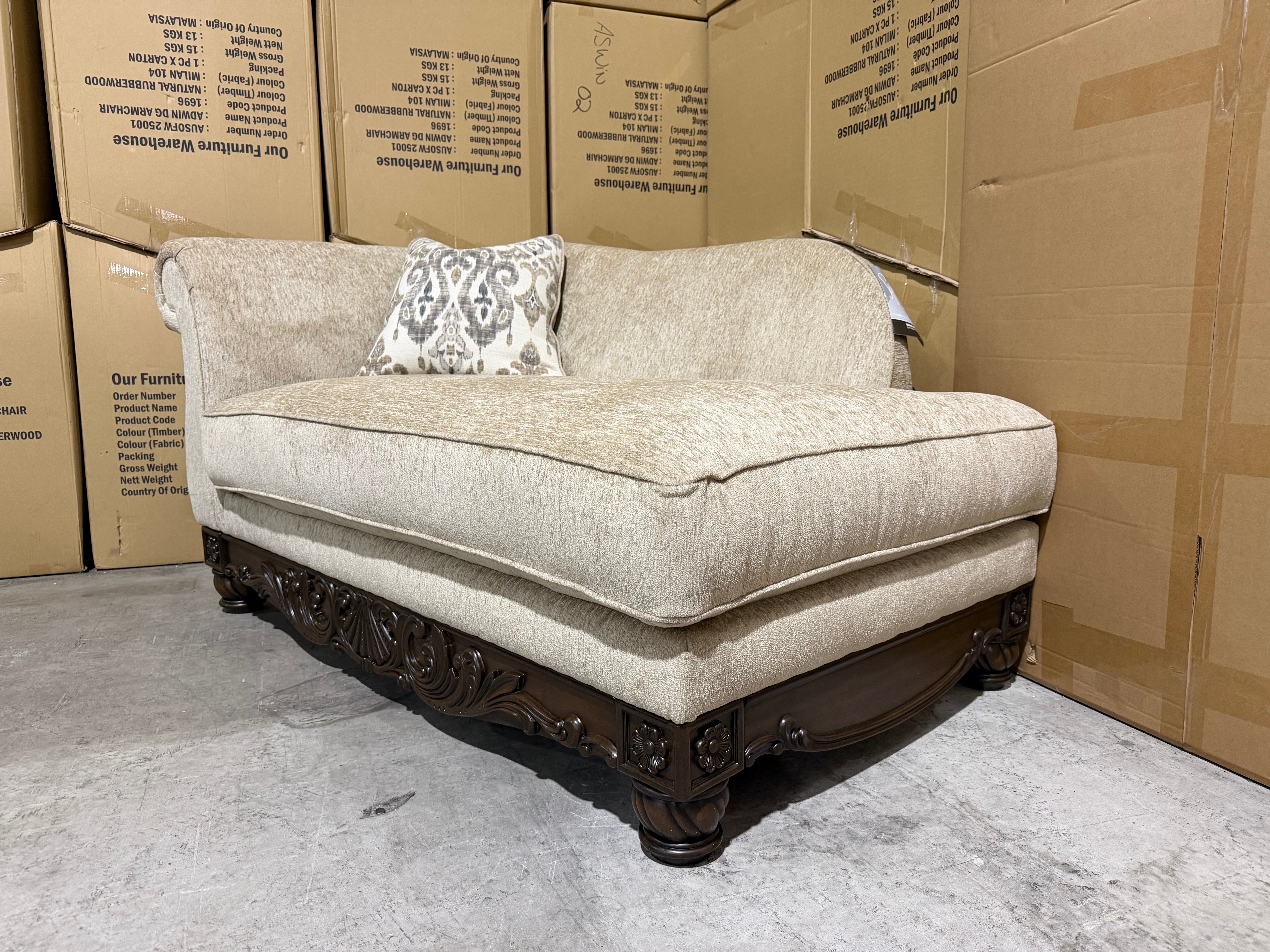 Stirling chaise Corner In Taupe