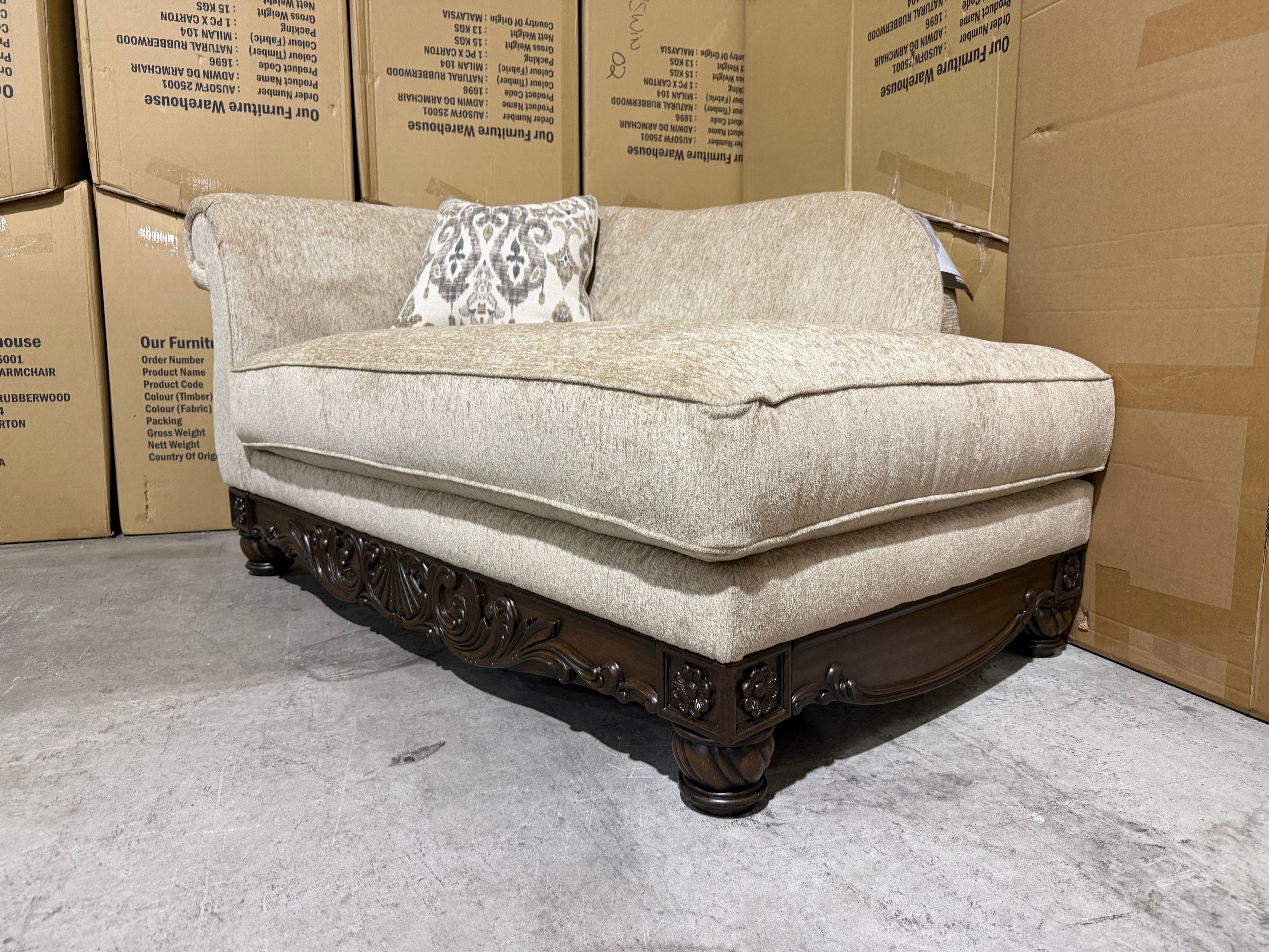 Stirling chaise Corner In Taupe