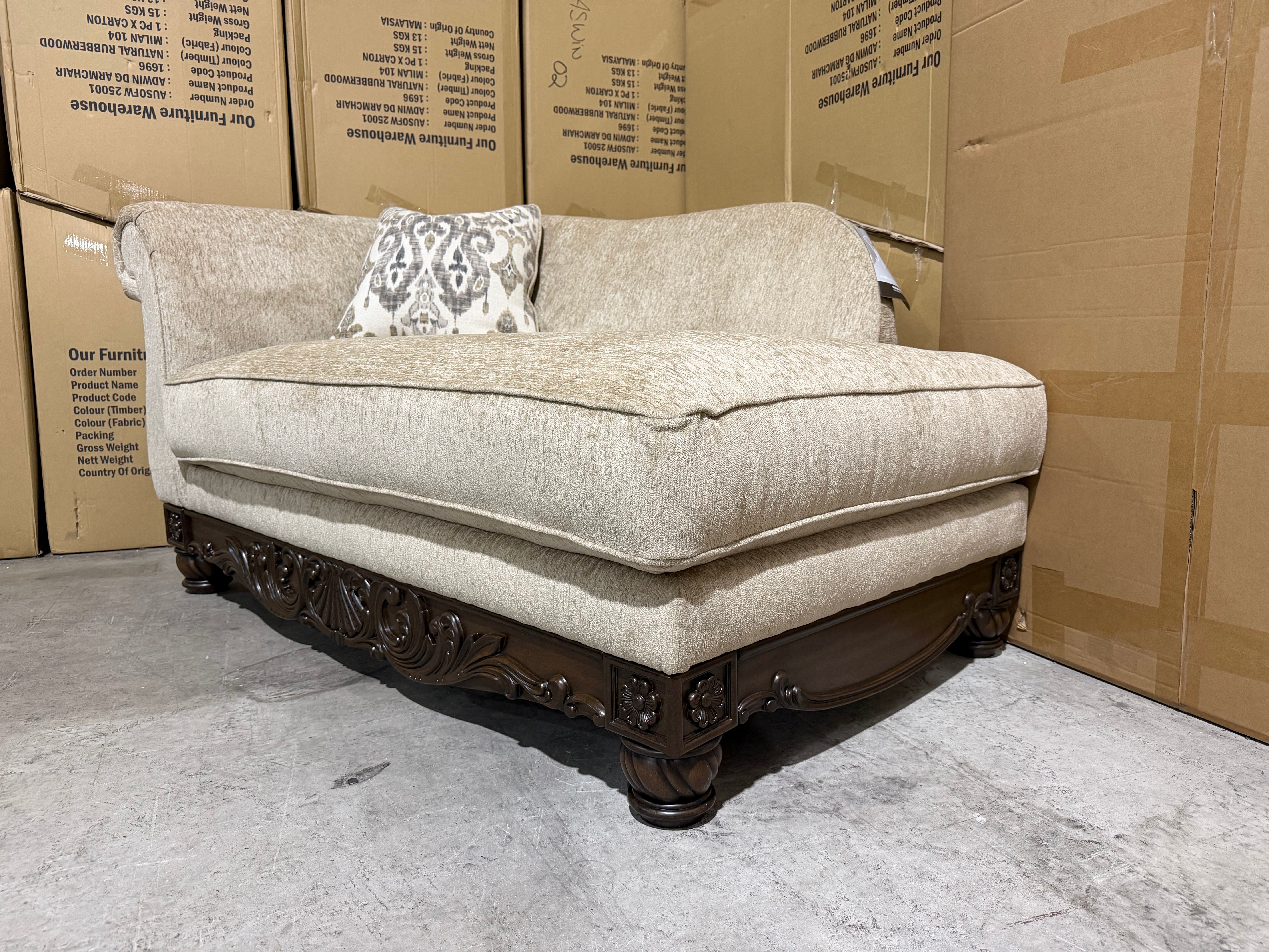 Stirling chaise Corner In Taupe