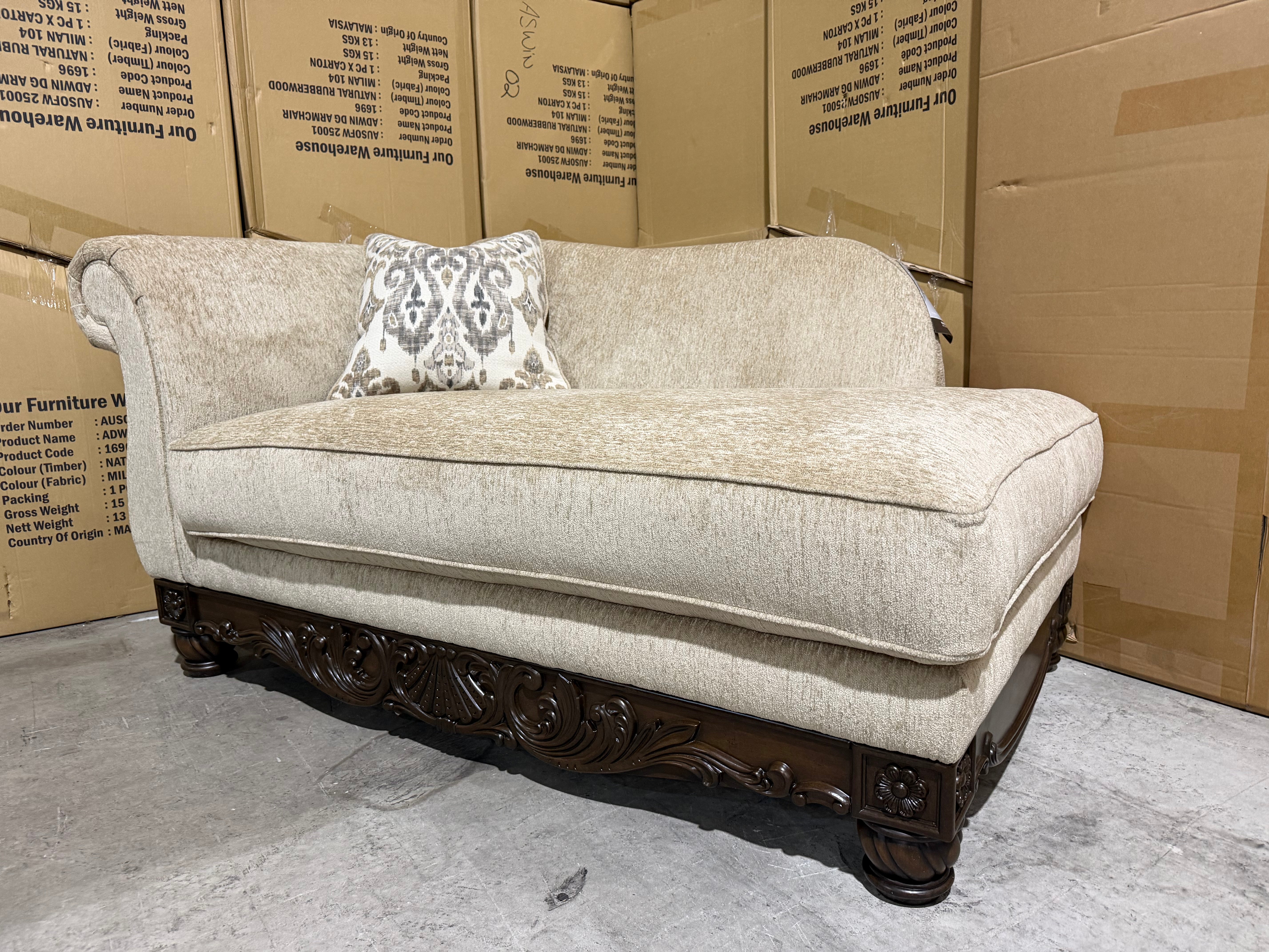 Stirling chaise Corner In Taupe