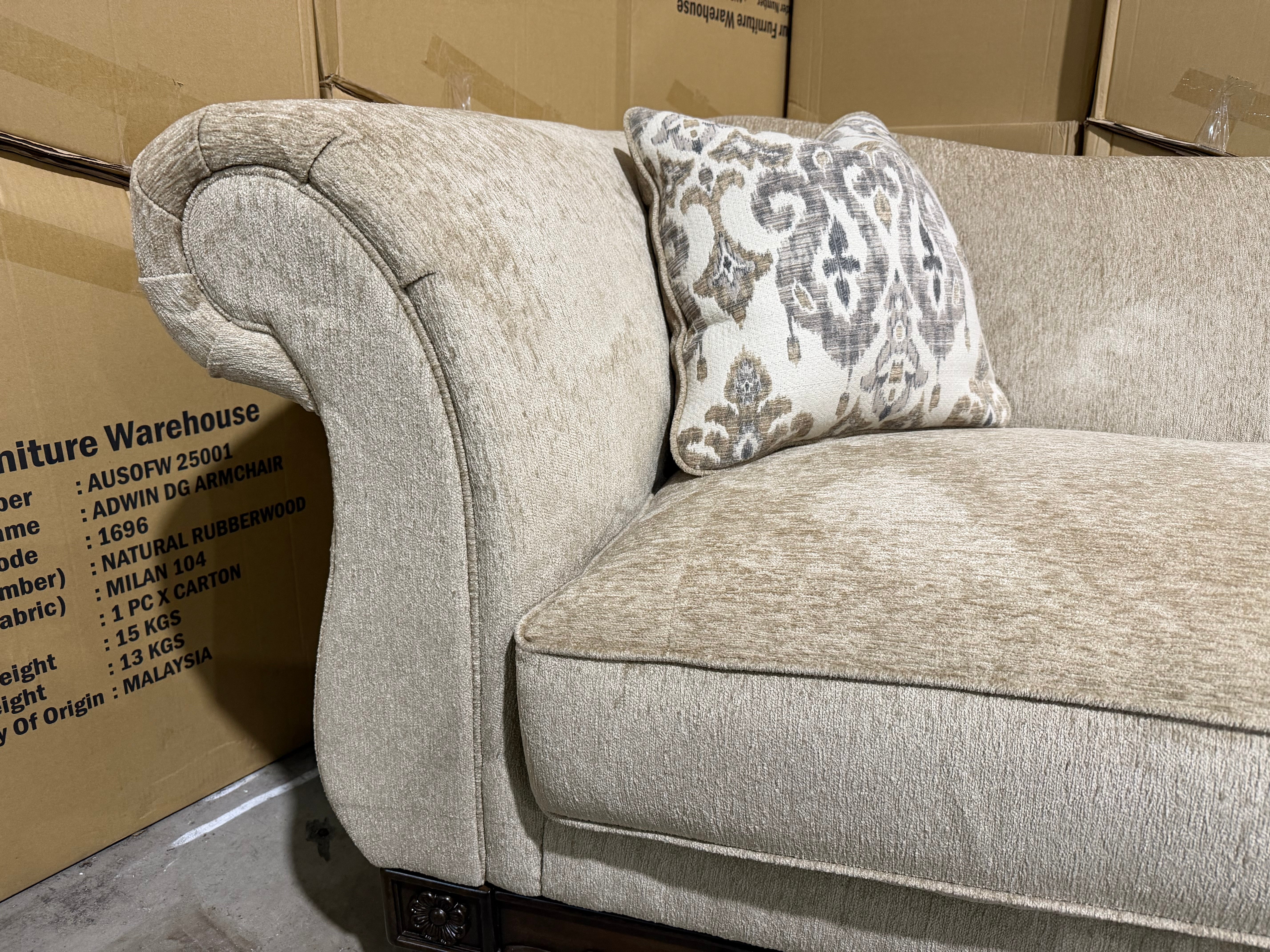 Stirling chaise Corner In Taupe