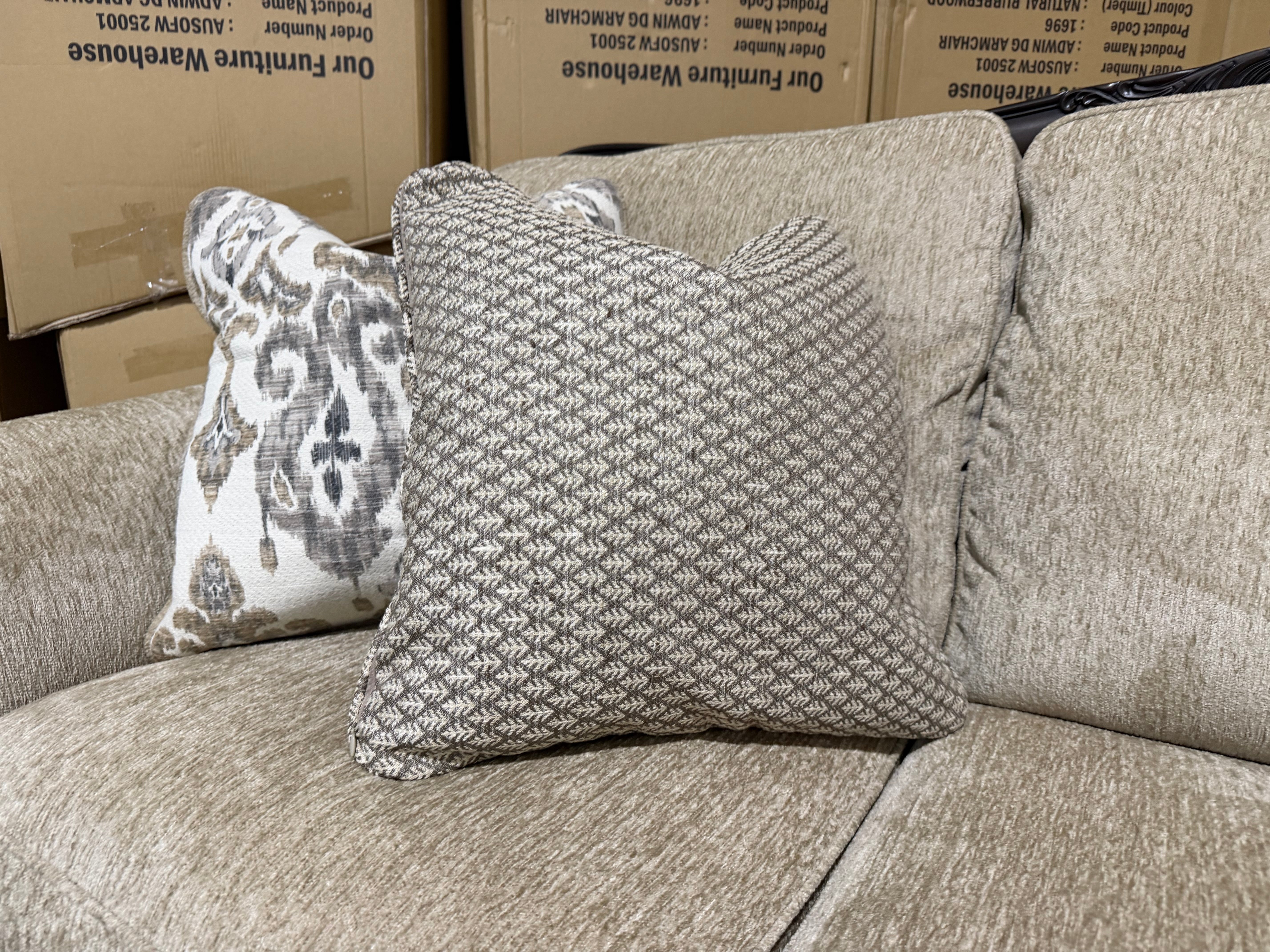 Stirling 3 Seater Sofa Inc Cushions in Taupe