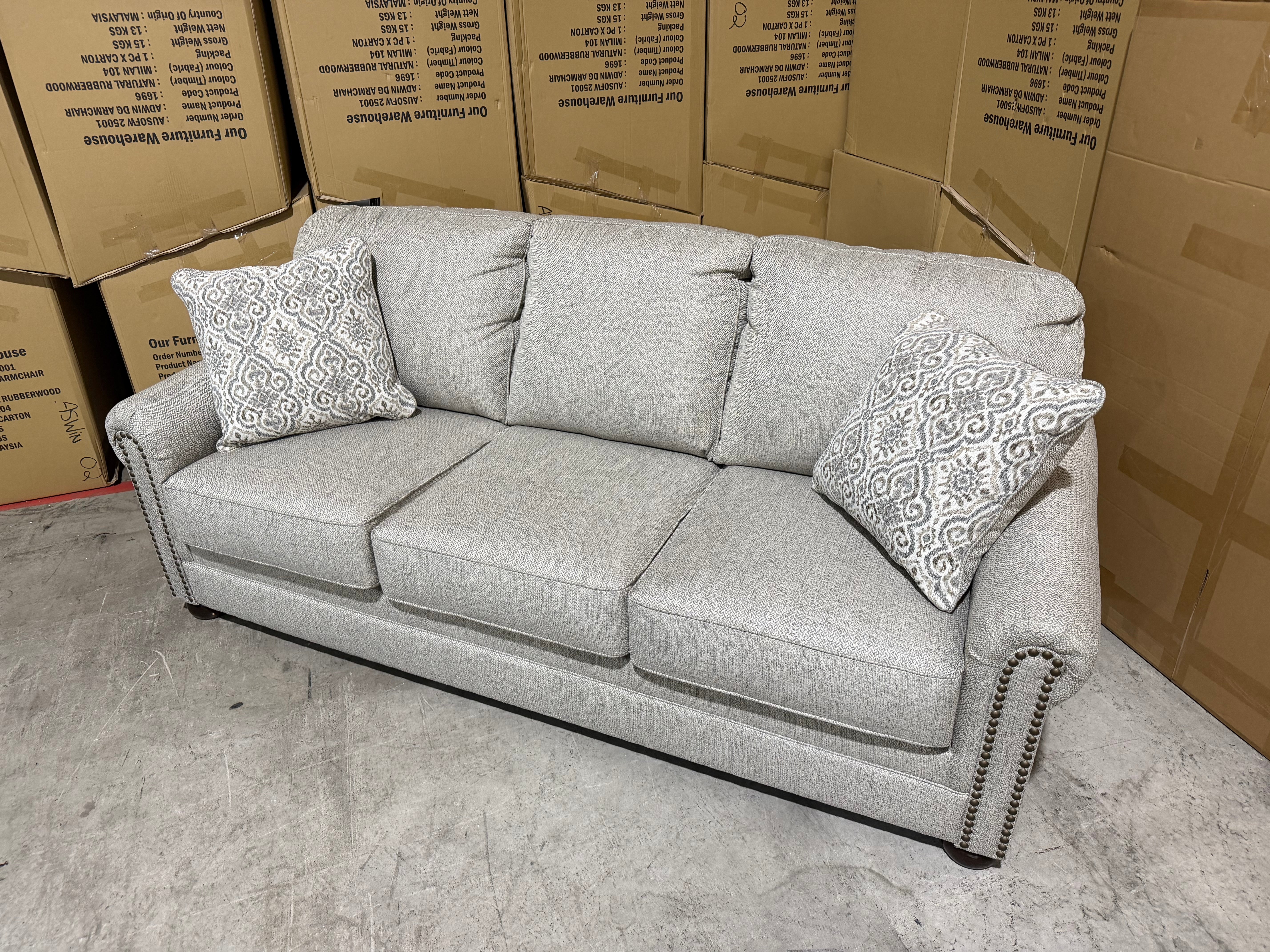 Regent 3 Seater Sofa Inc Scatter Cushions In Beige