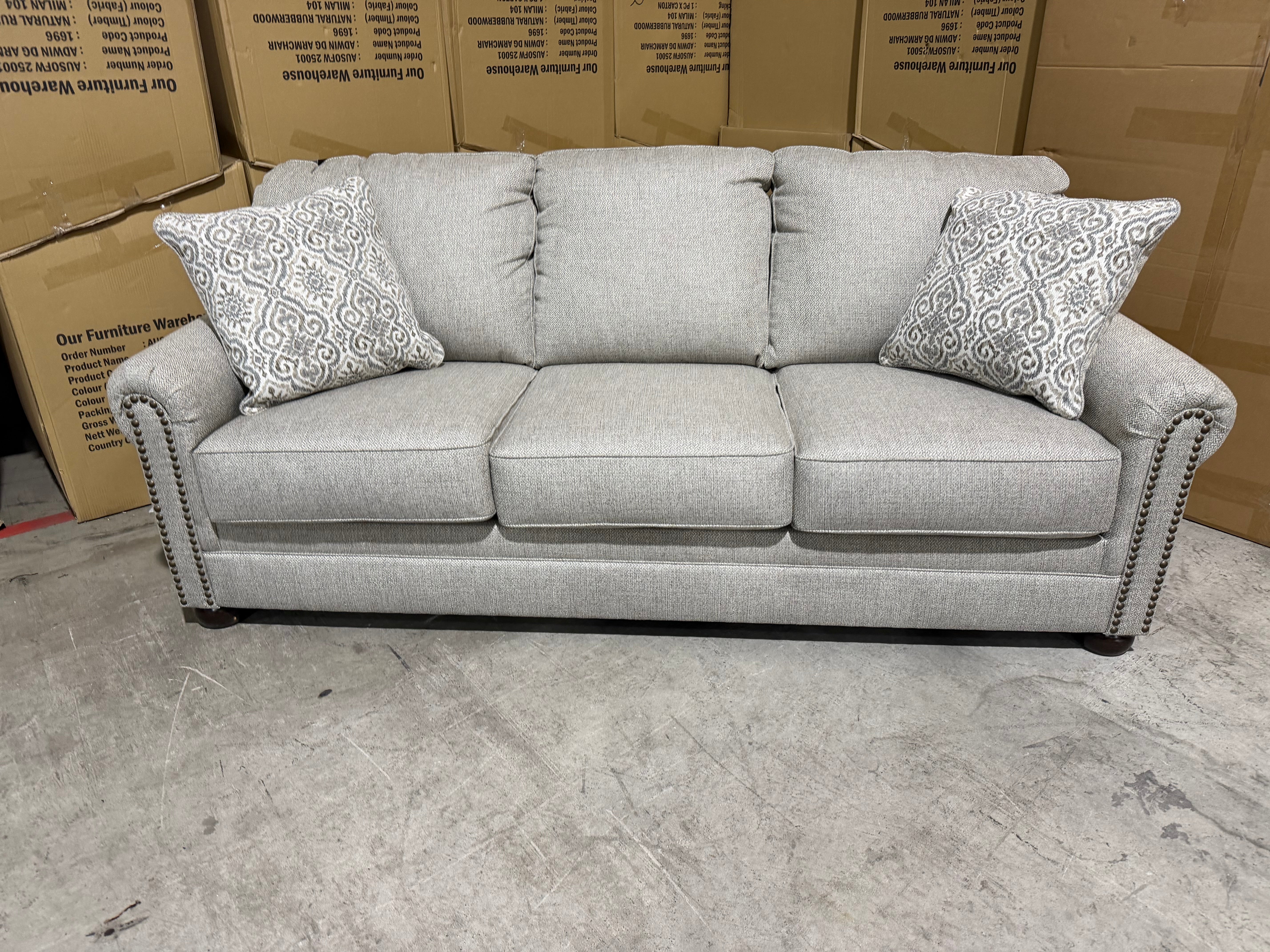 Regent 3 Seater Sofa Inc Scatter Cushions In Beige