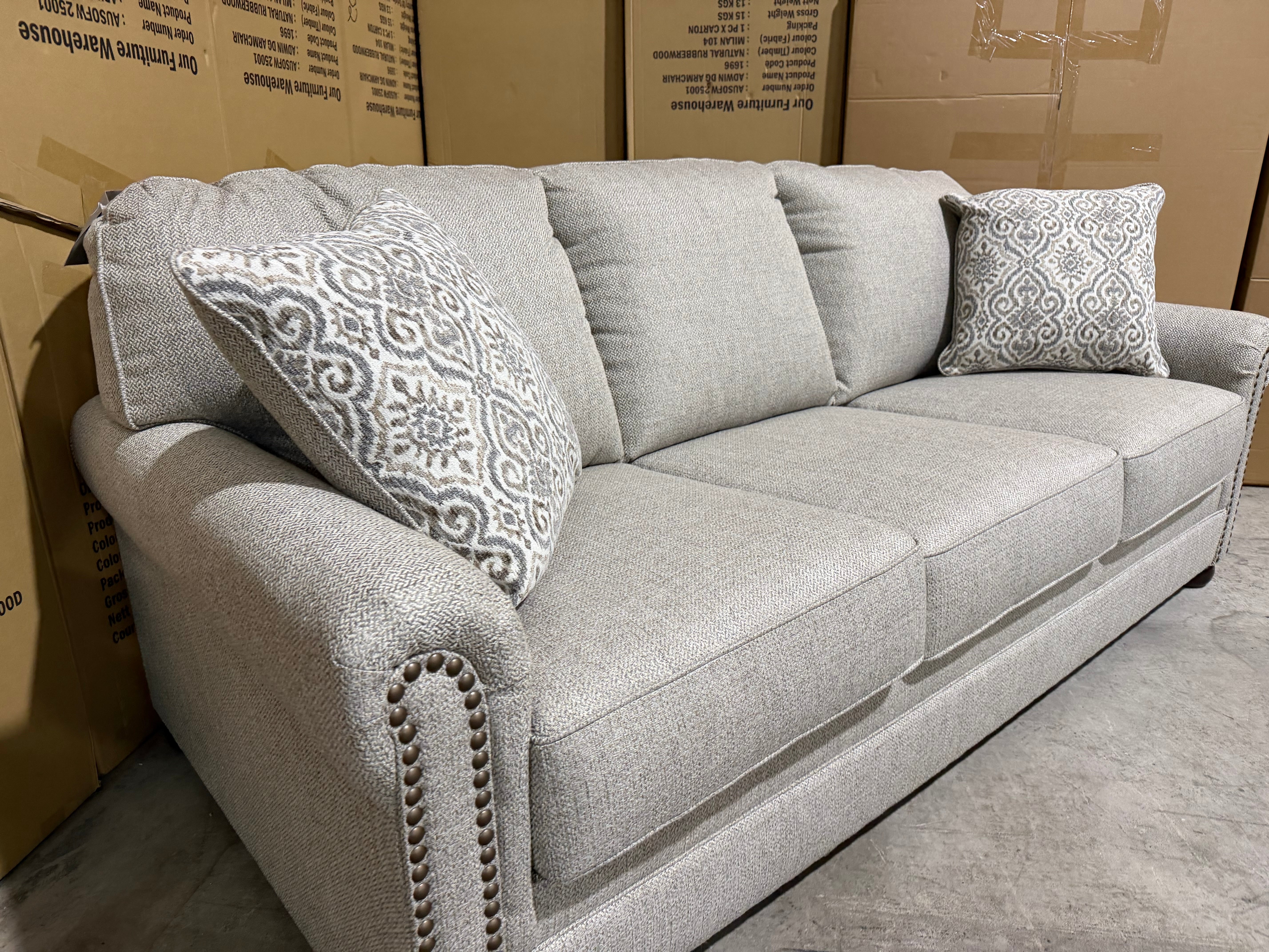 Regent 3 Seater Sofa Inc Scatter Cushions In Beige