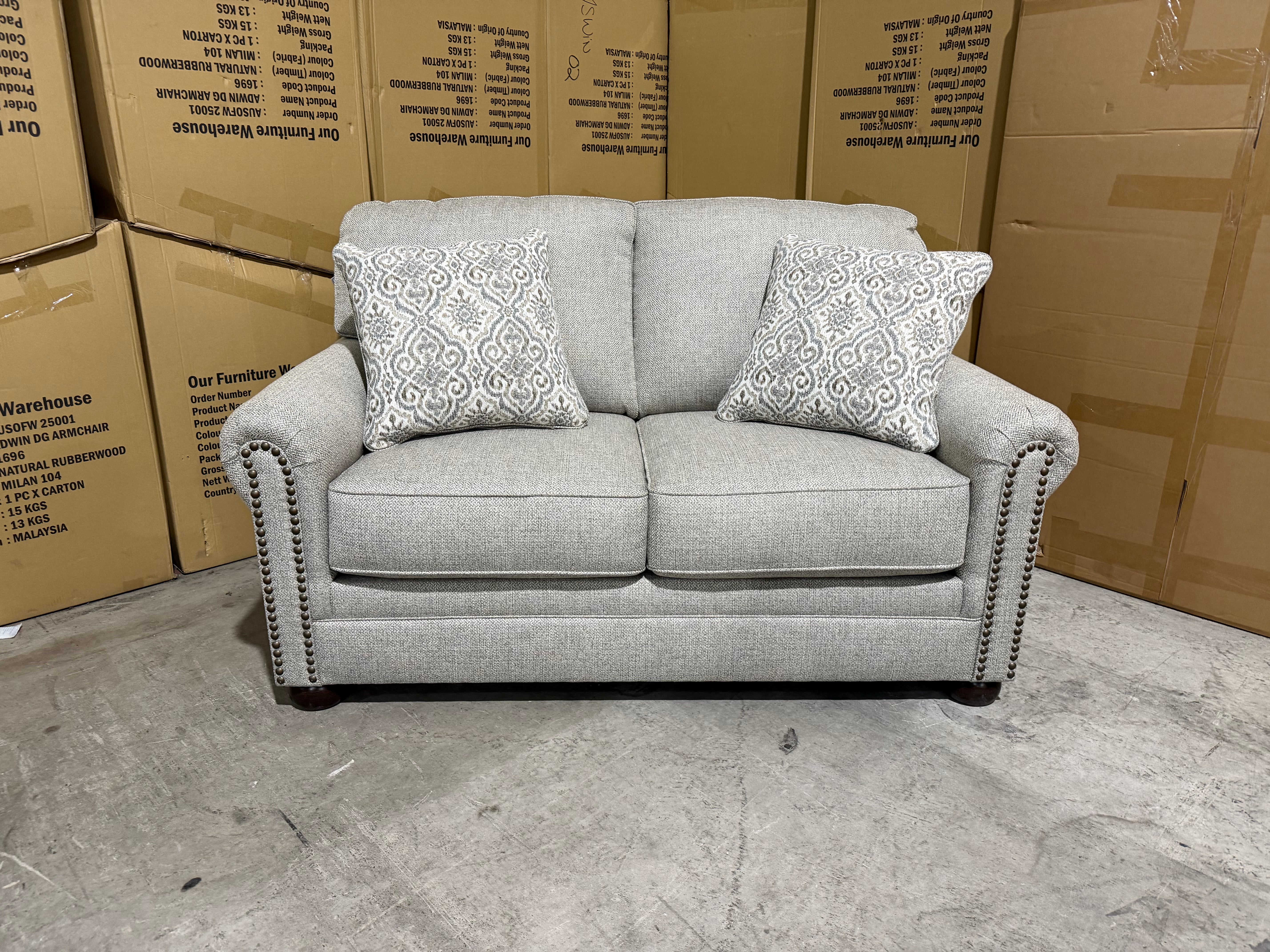 Regent 2 seater sofa inc scatter Cushions In Beige