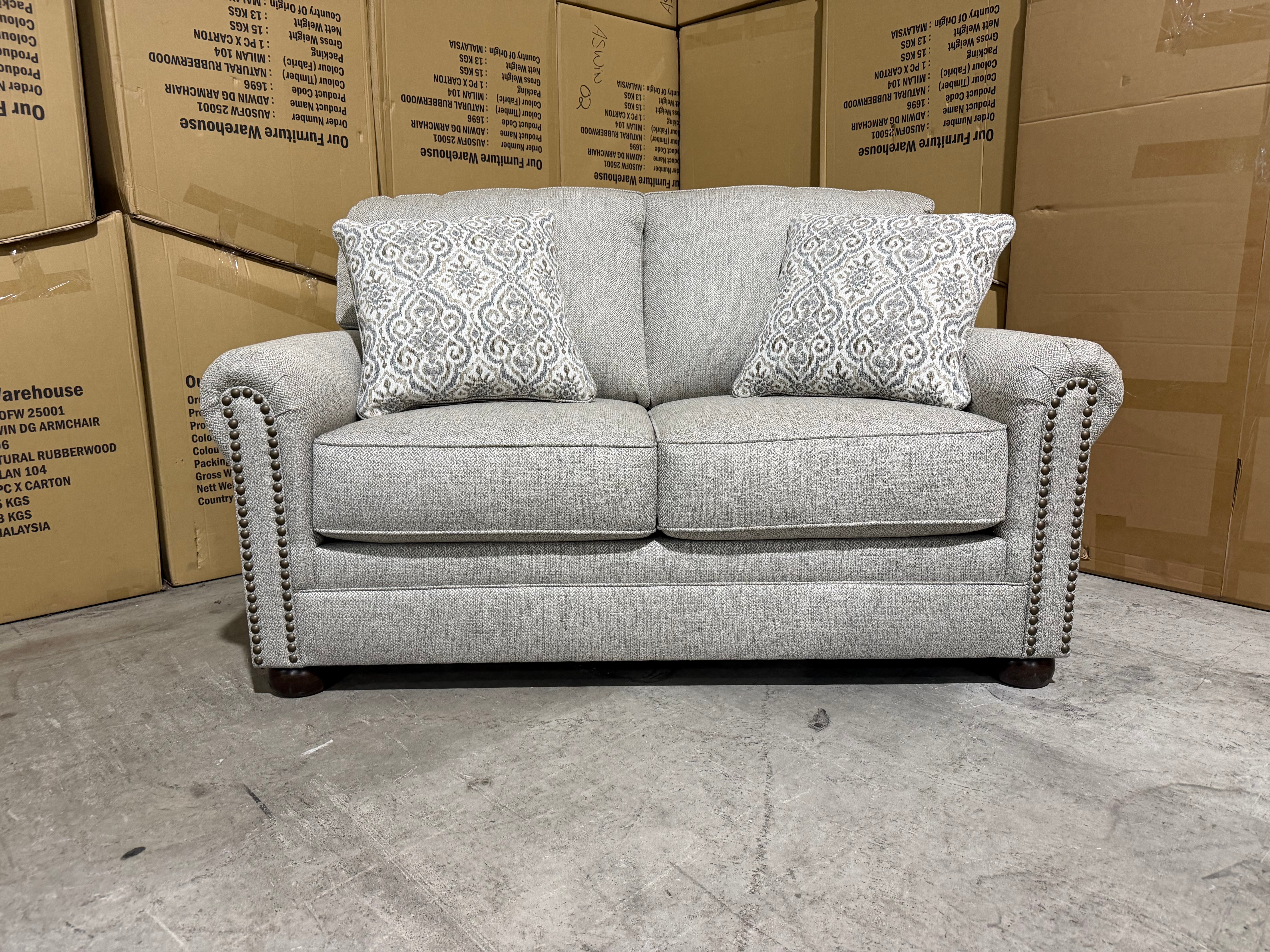 Regent 2 seater sofa inc scatter Cushions In Beige