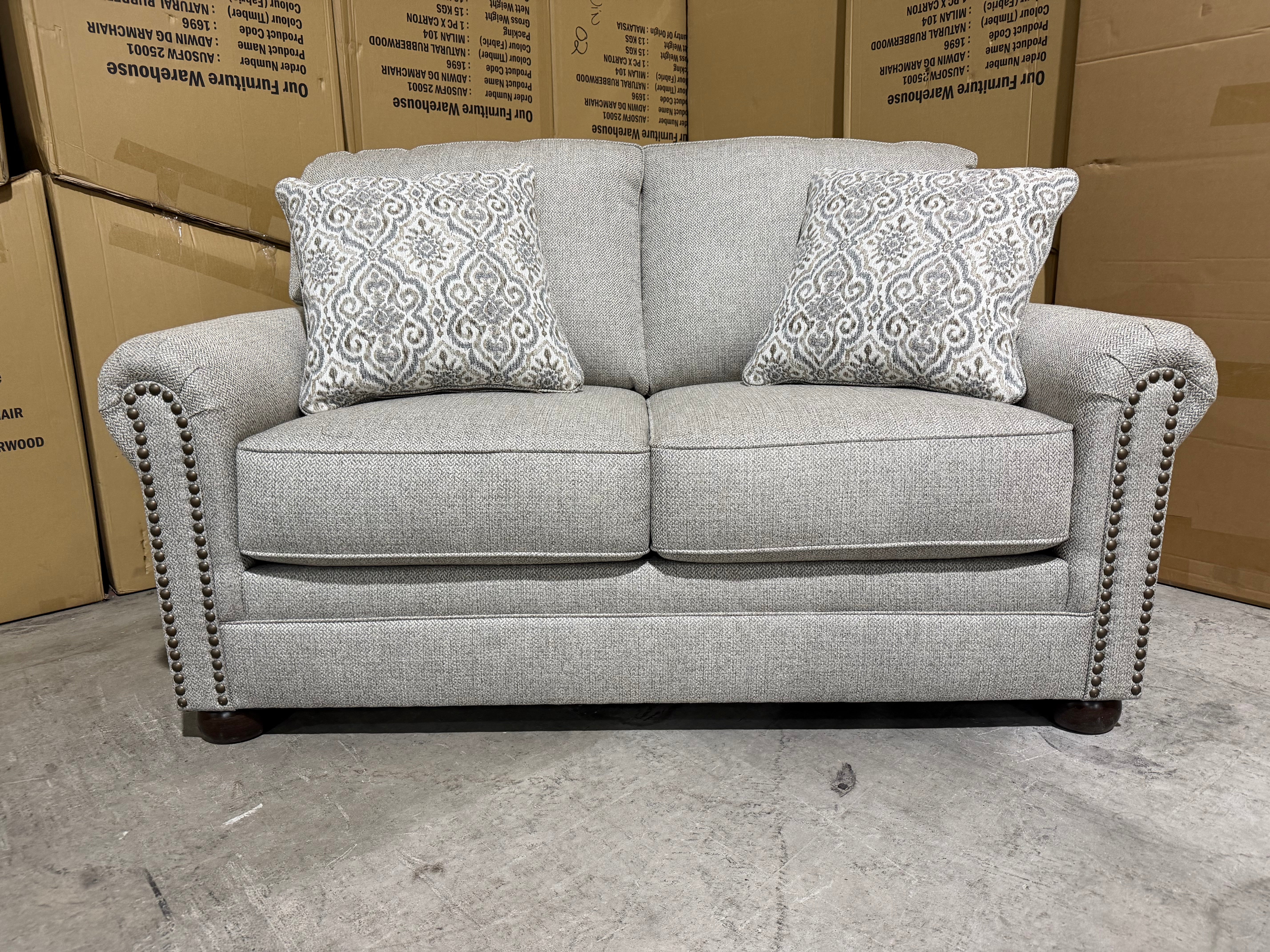 Regent 2 seater sofa inc scatter Cushions In Beige