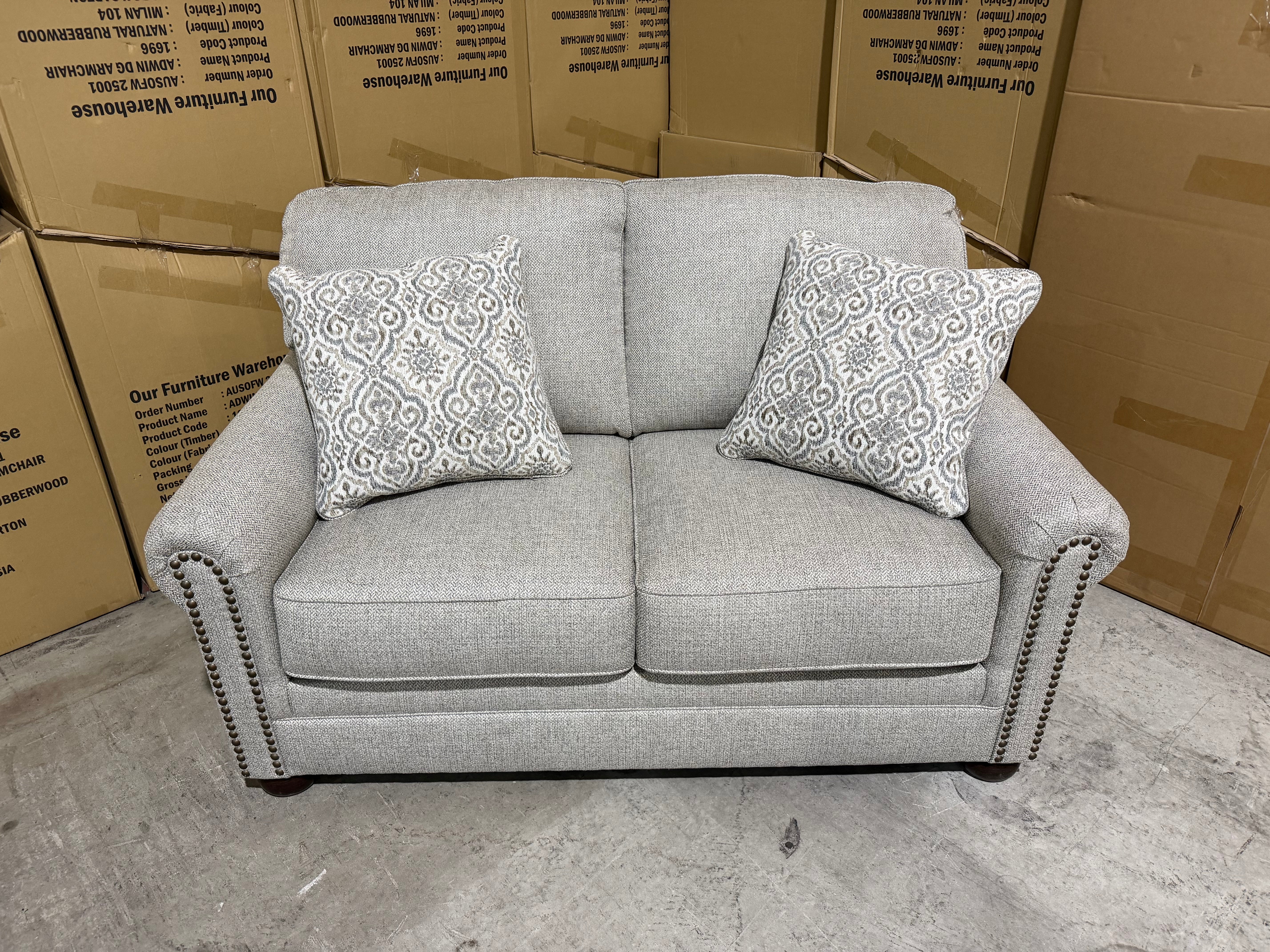 Regent 2 seater sofa inc scatter Cushions In Beige