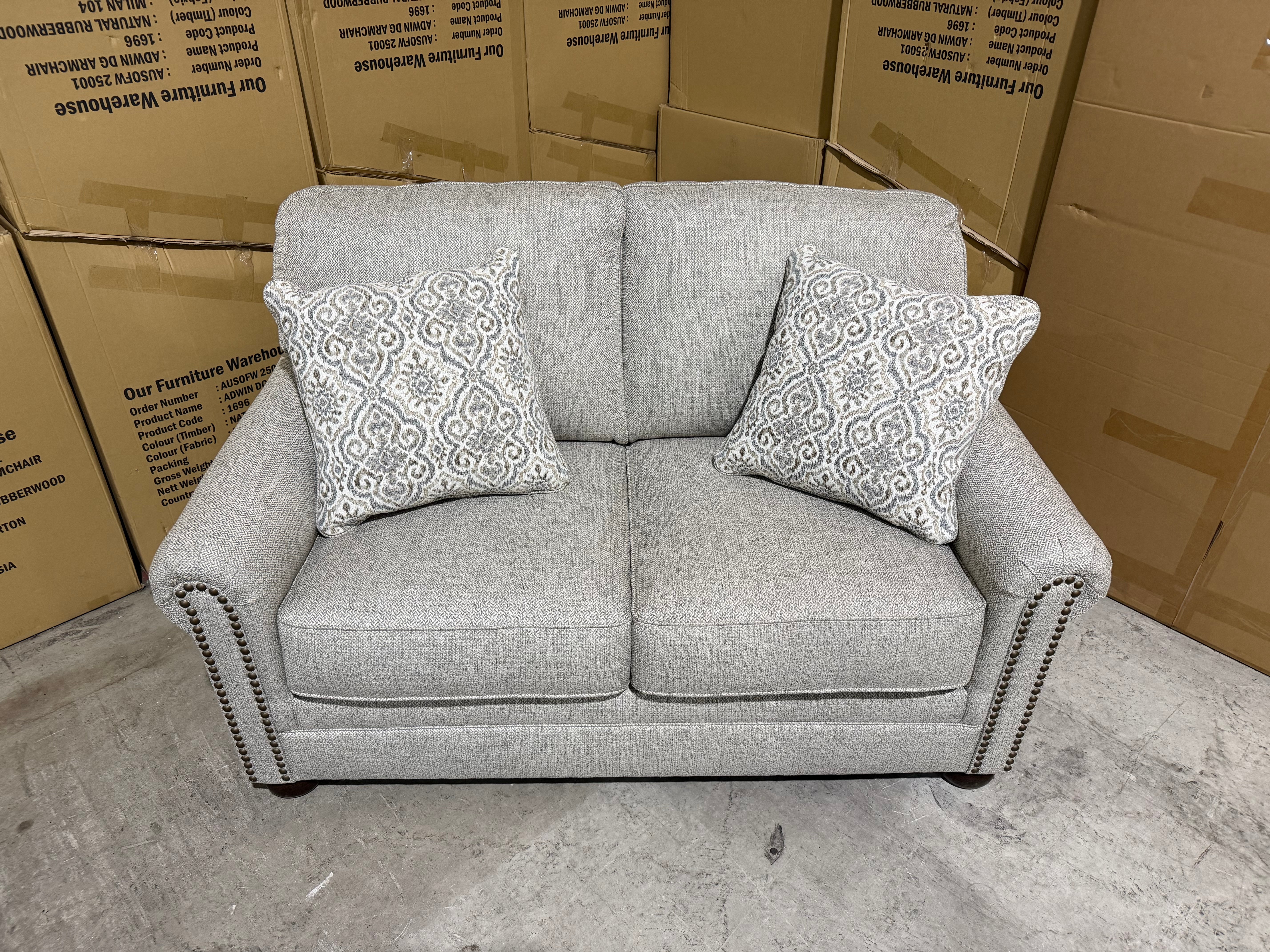 Regent 2 seater sofa inc scatter Cushions In Beige