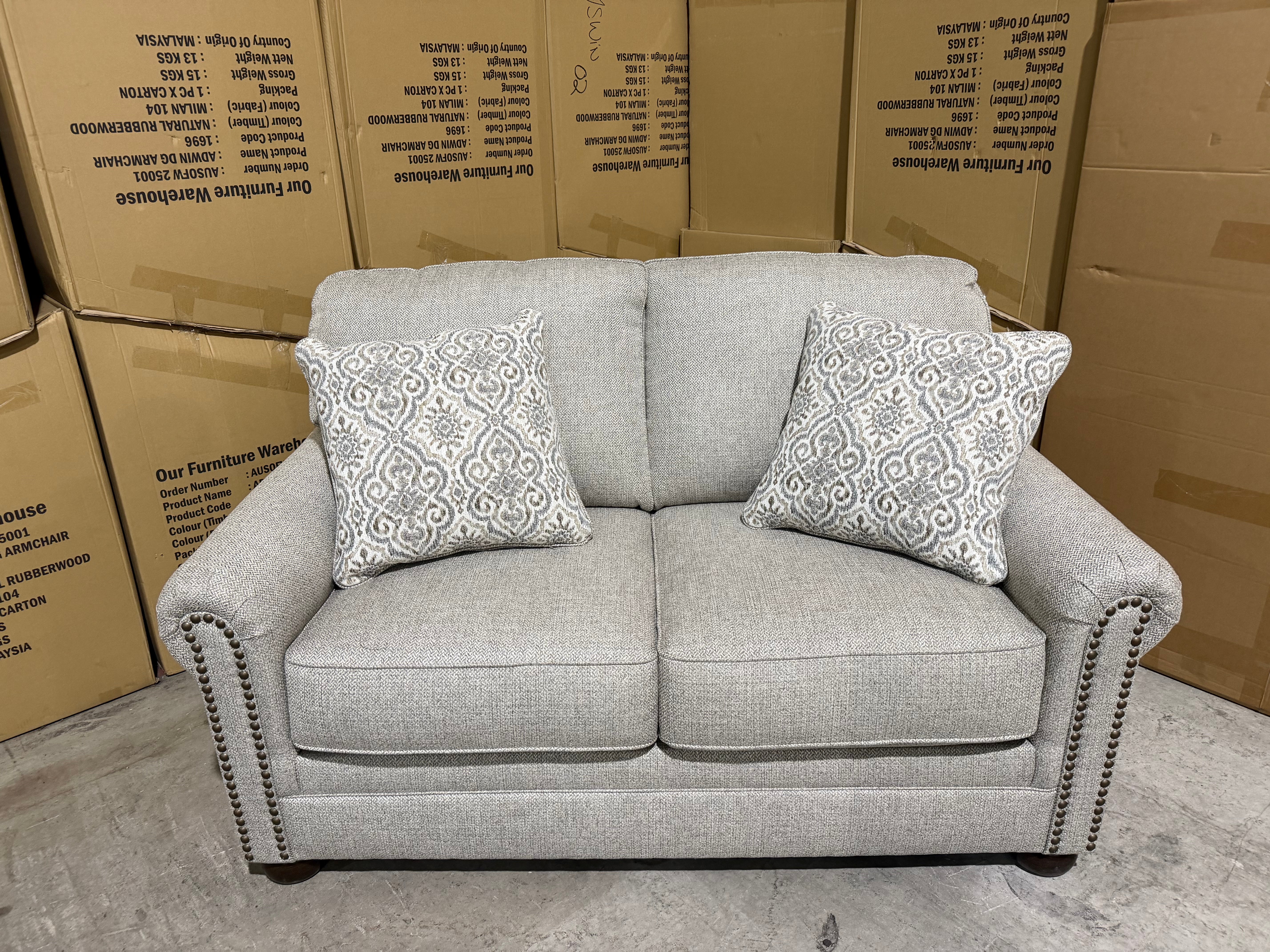 Regent 2 seater sofa inc scatter Cushions In Beige