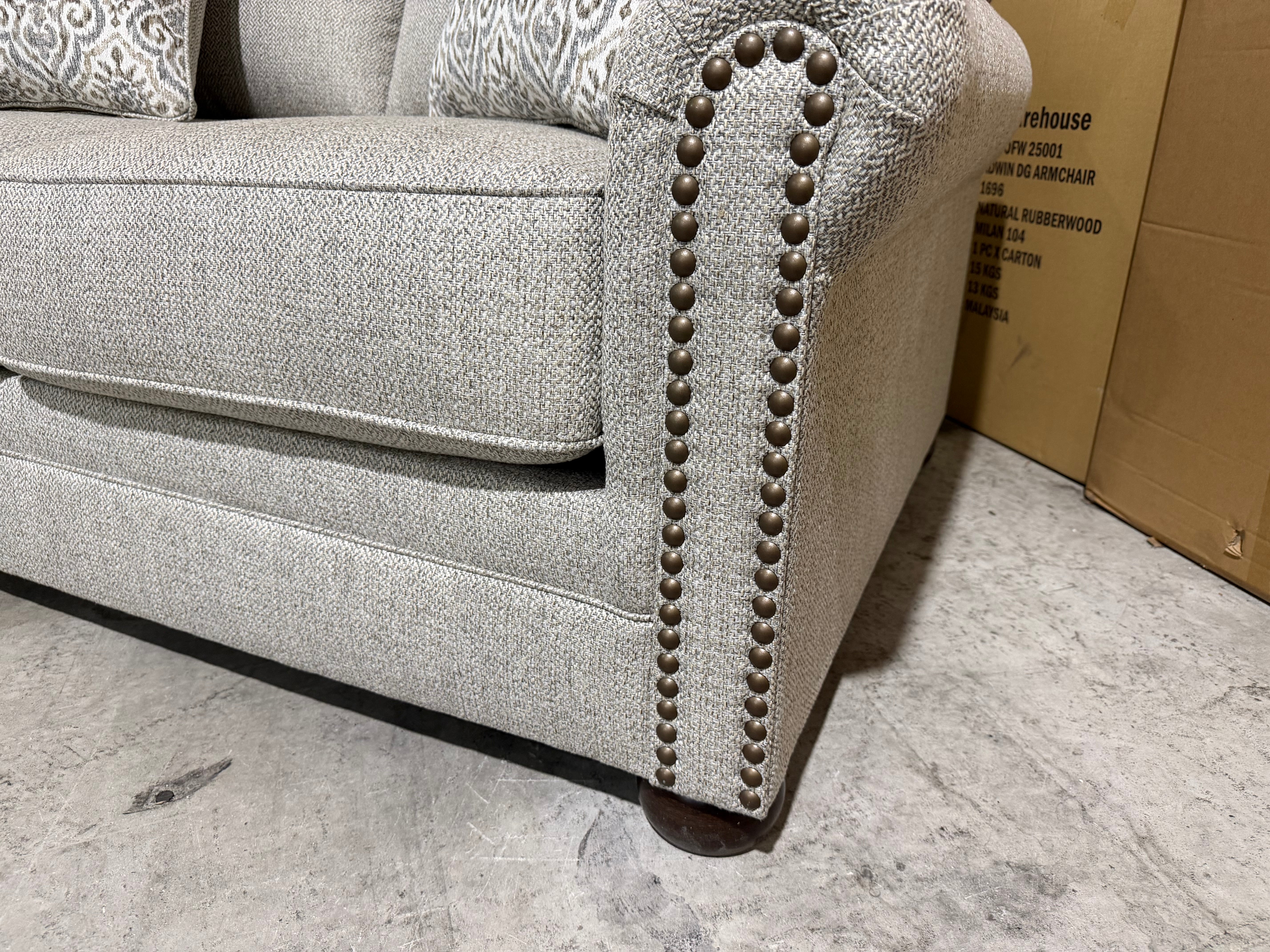Regent 2 seater sofa inc scatter Cushions In Beige