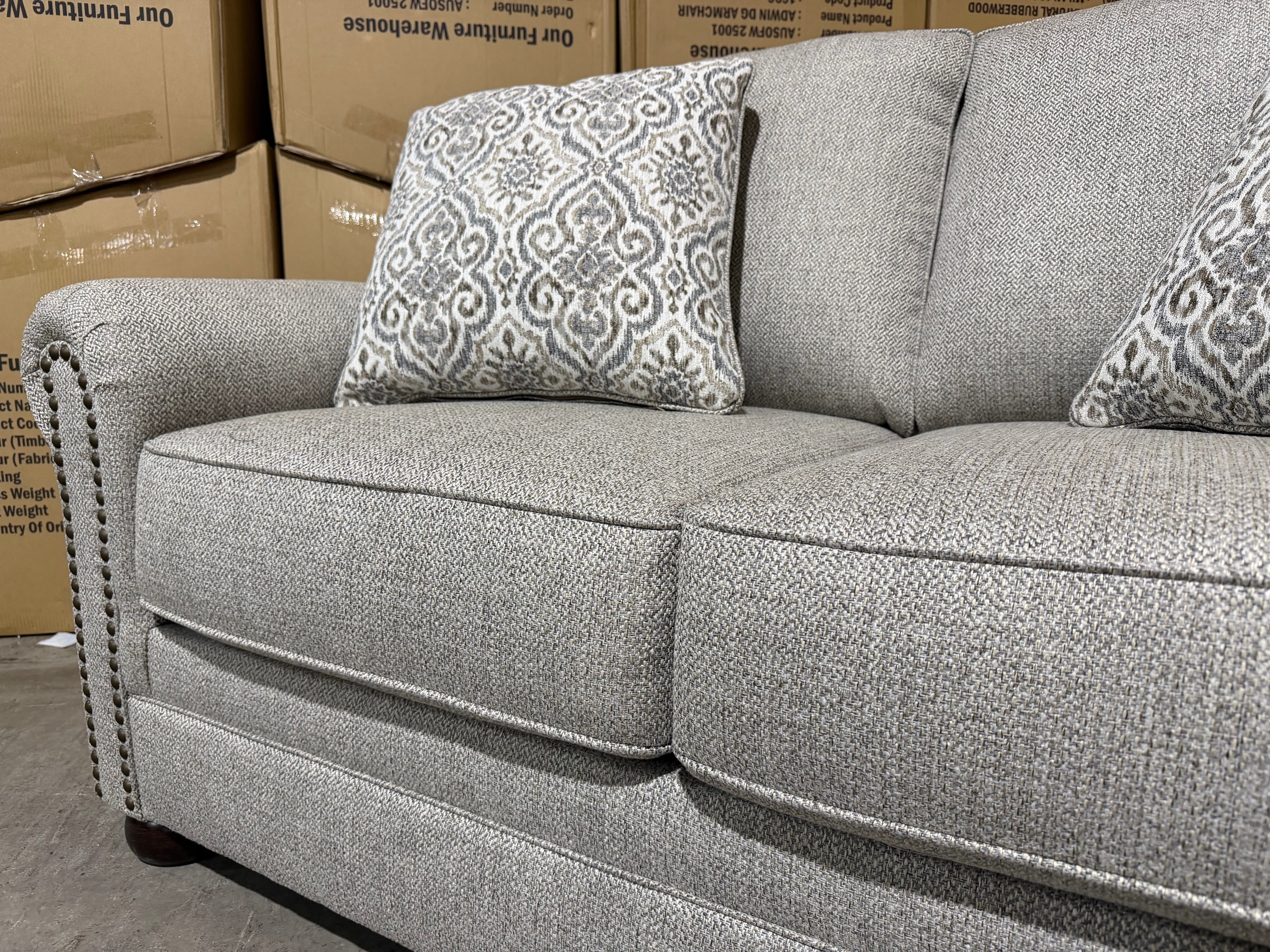 Regent 2 seater sofa inc scatter Cushions In Beige