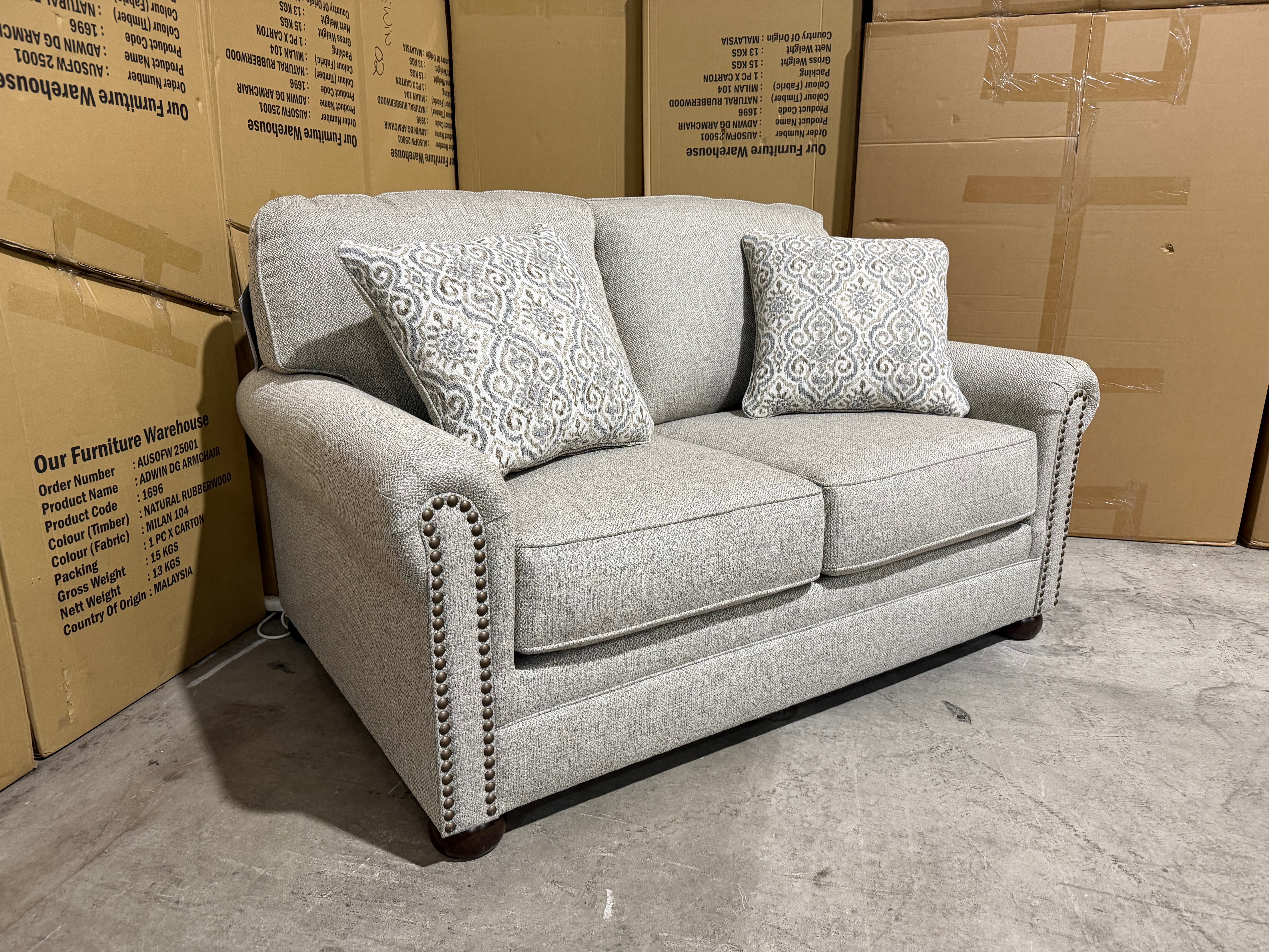 Regent 2 seater sofa inc scatter Cushions In Beige