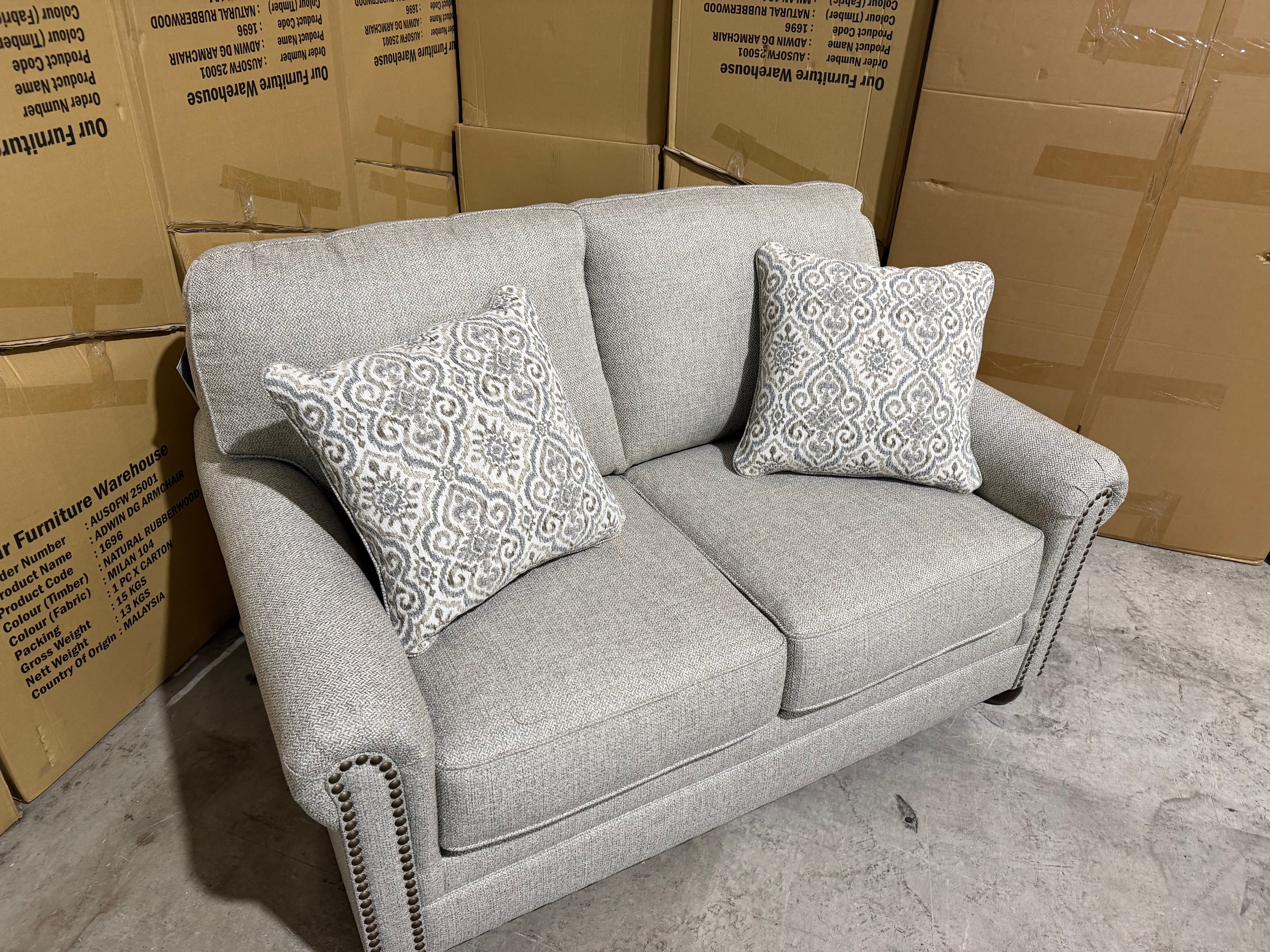 Regent 2 seater sofa inc scatter Cushions In Beige