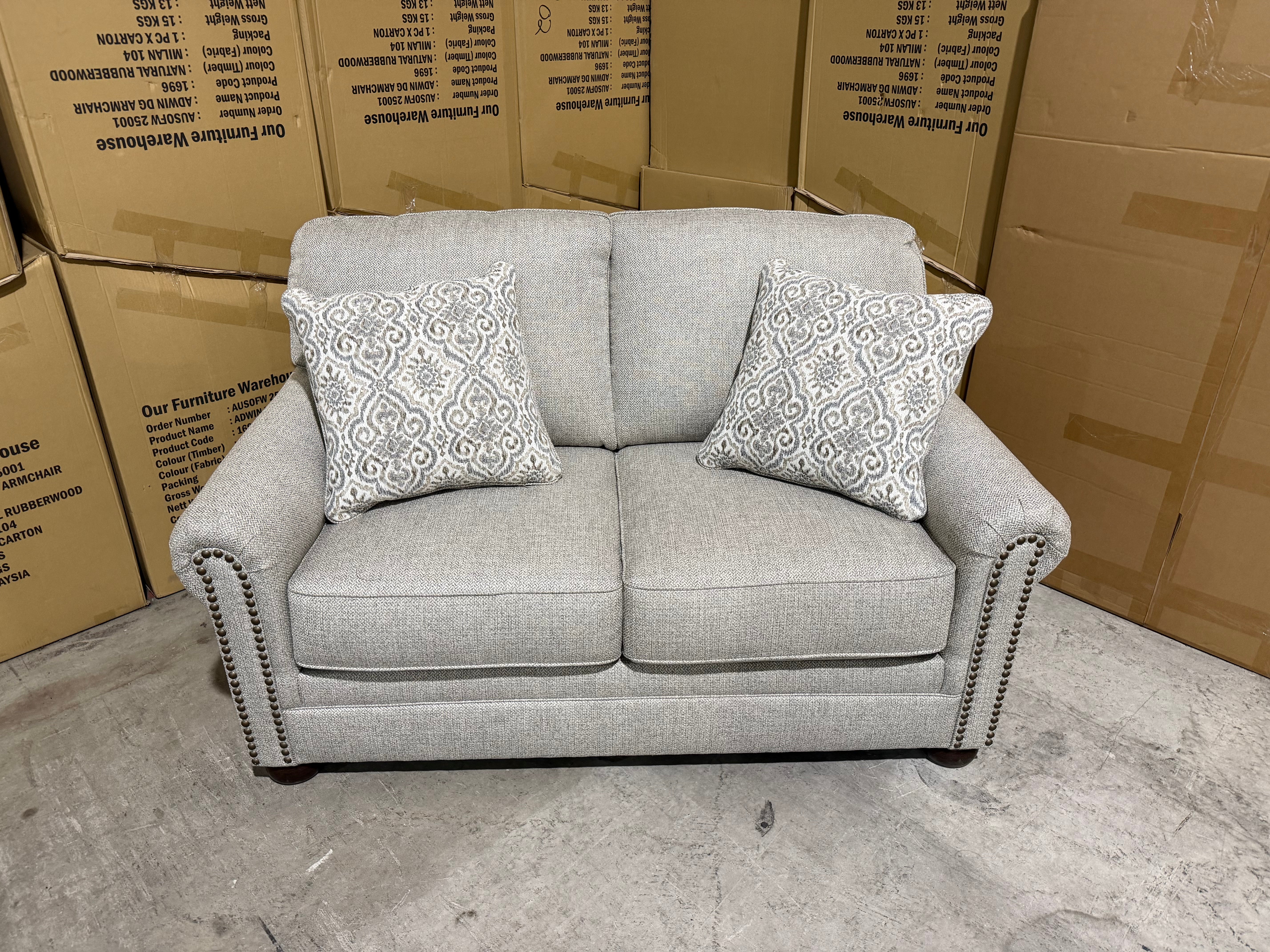 Regent 2 seater sofa inc scatter Cushions In Beige