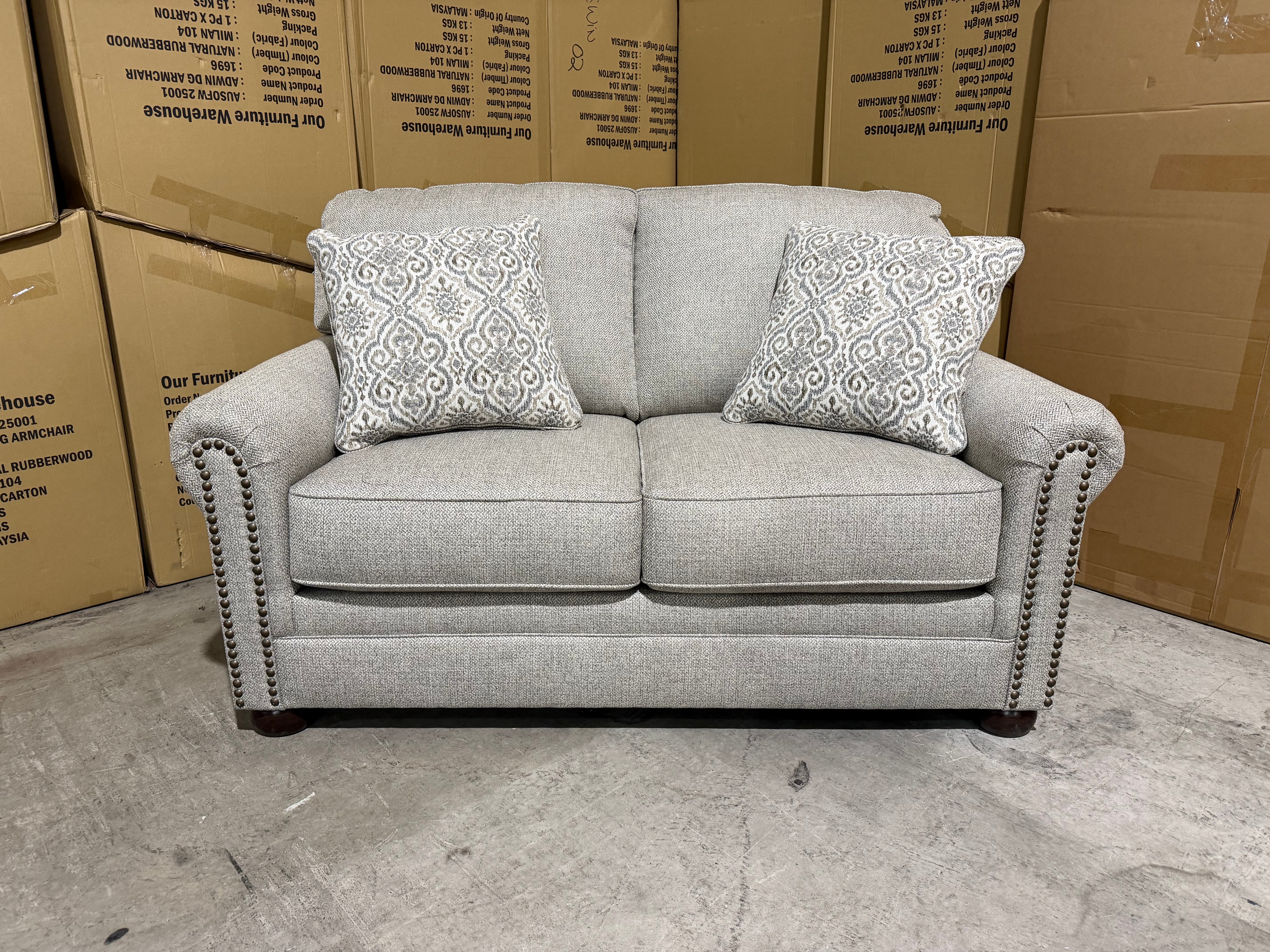 Regent 2 seater sofa inc scatter Cushions In Beige