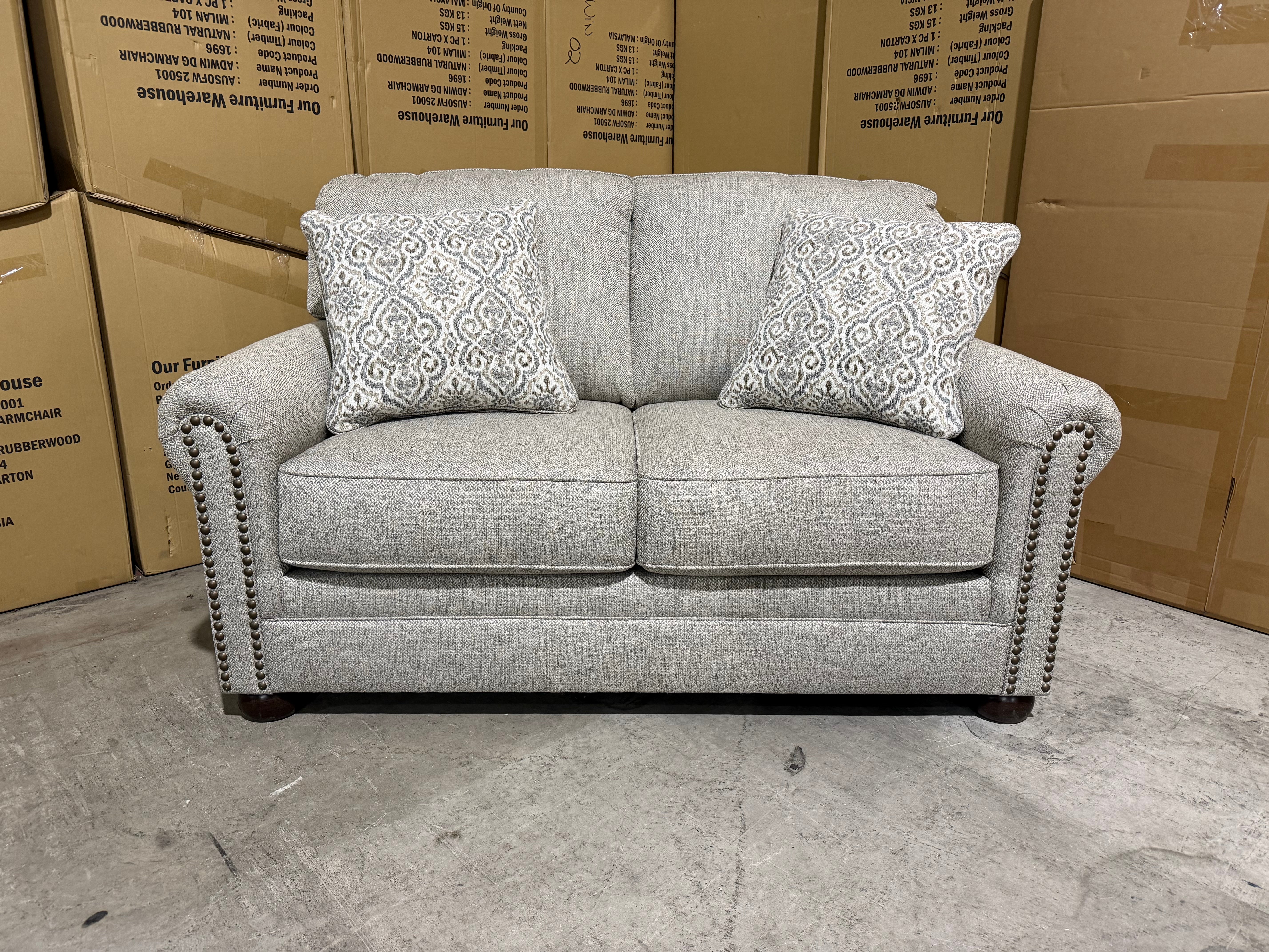 Regent 2 seater sofa inc scatter Cushions In Beige