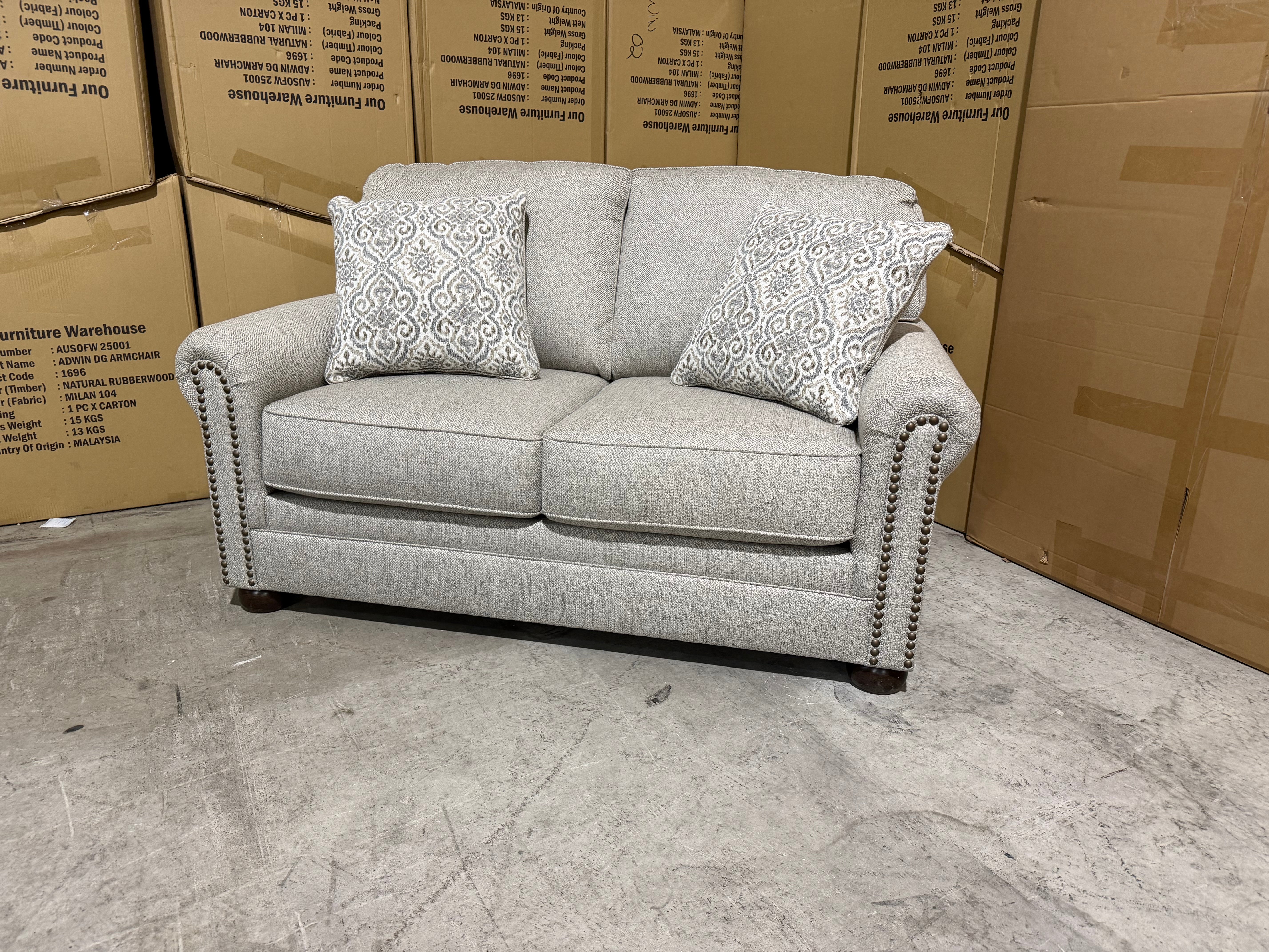 Regent 2 seater sofa inc scatter Cushions In Beige