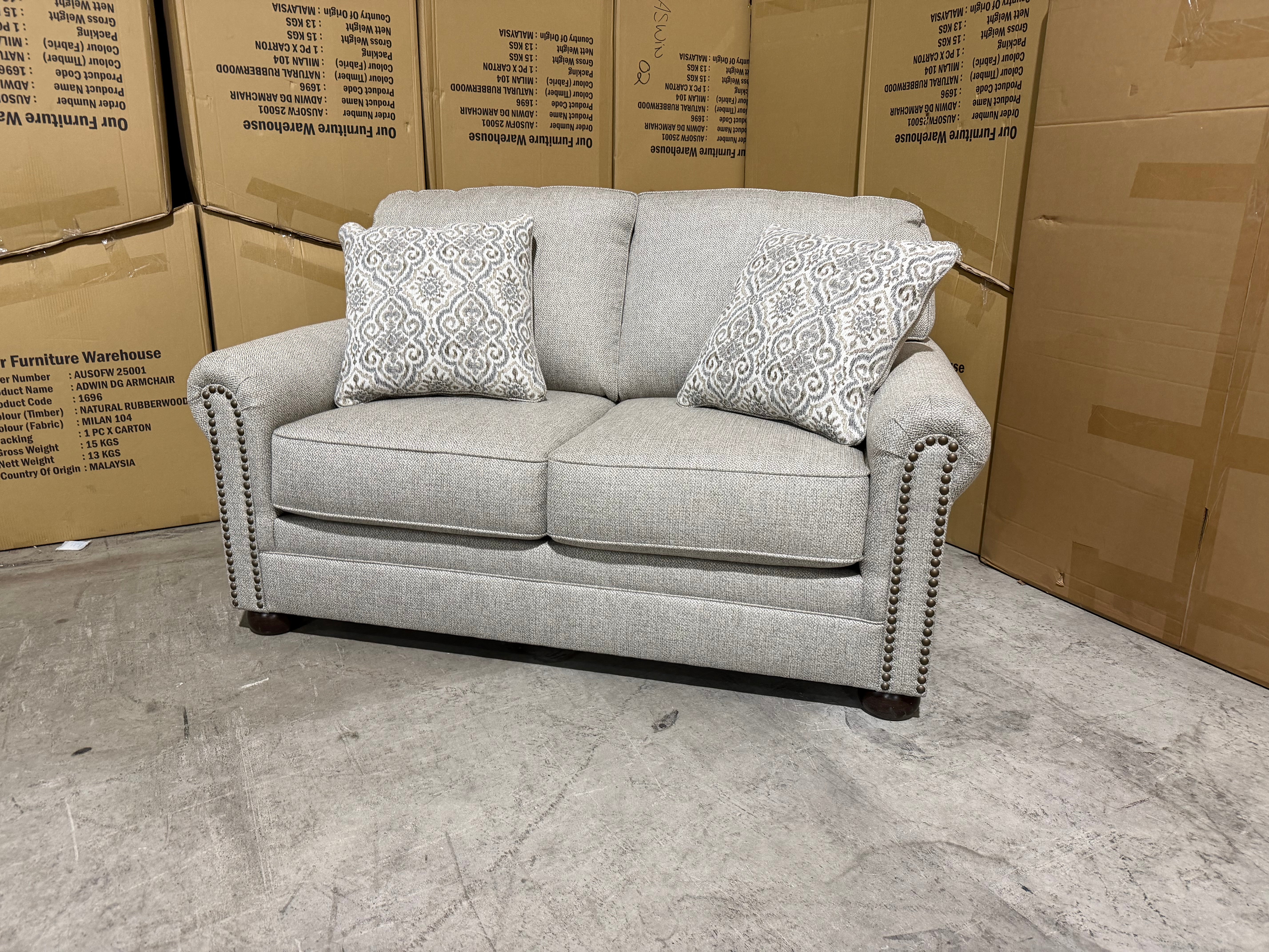 Regent 2 seater sofa inc scatter Cushions In Beige
